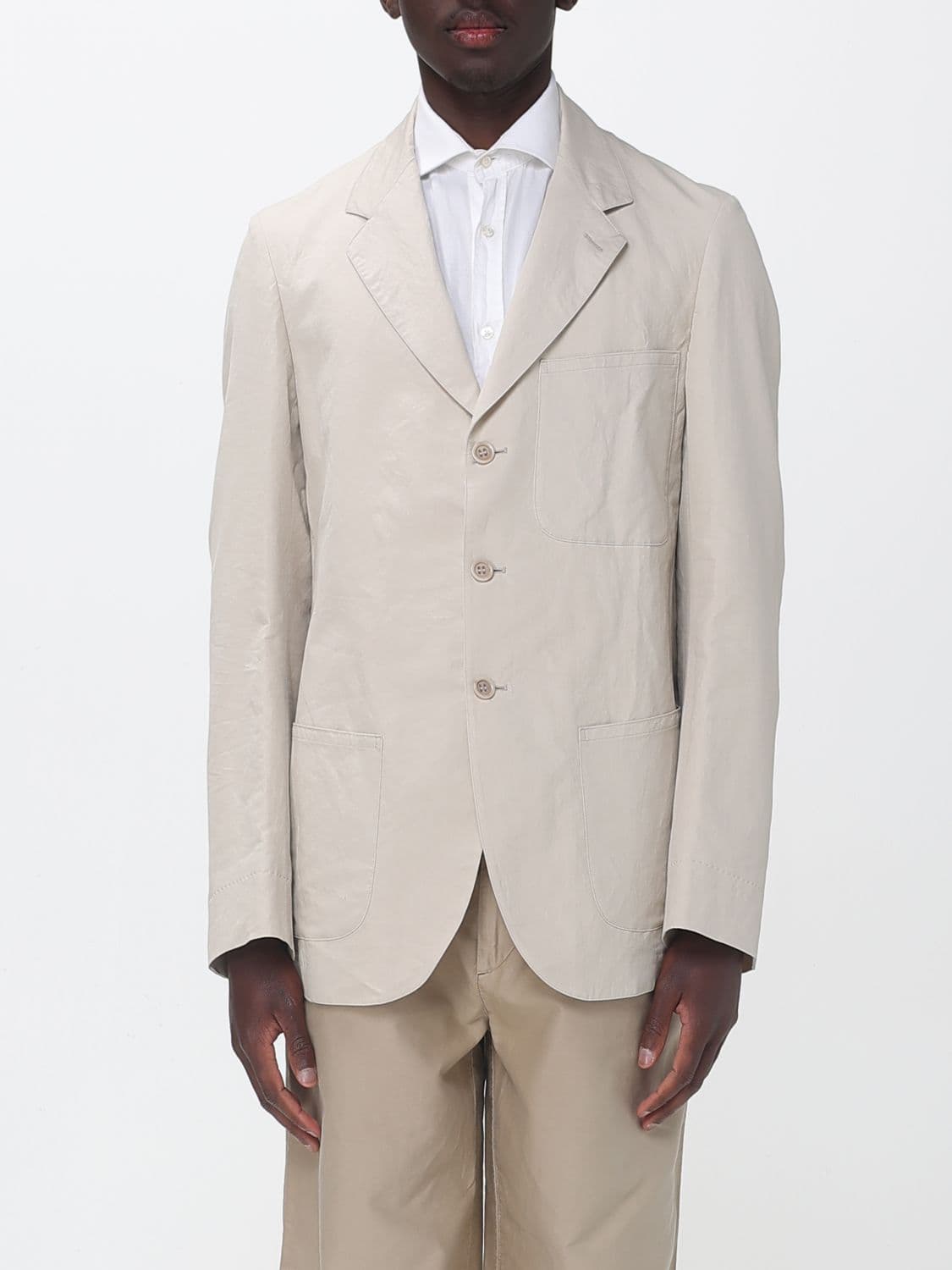 Maison Margiela Single Breasted Silk Blend Blazer
