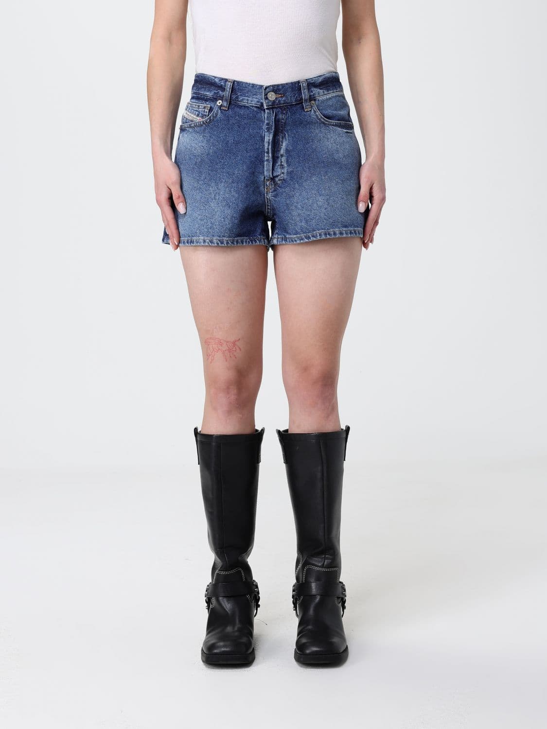Diesel De-Helios Cotton Denim Shorts