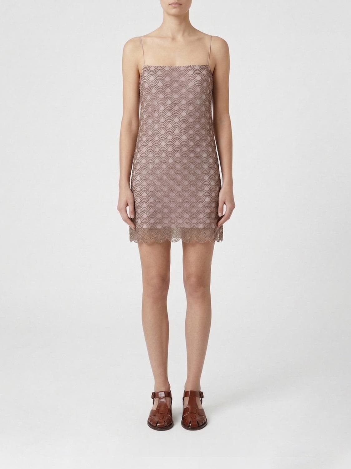 Rotate Mini Dress with Embroidered Sequins