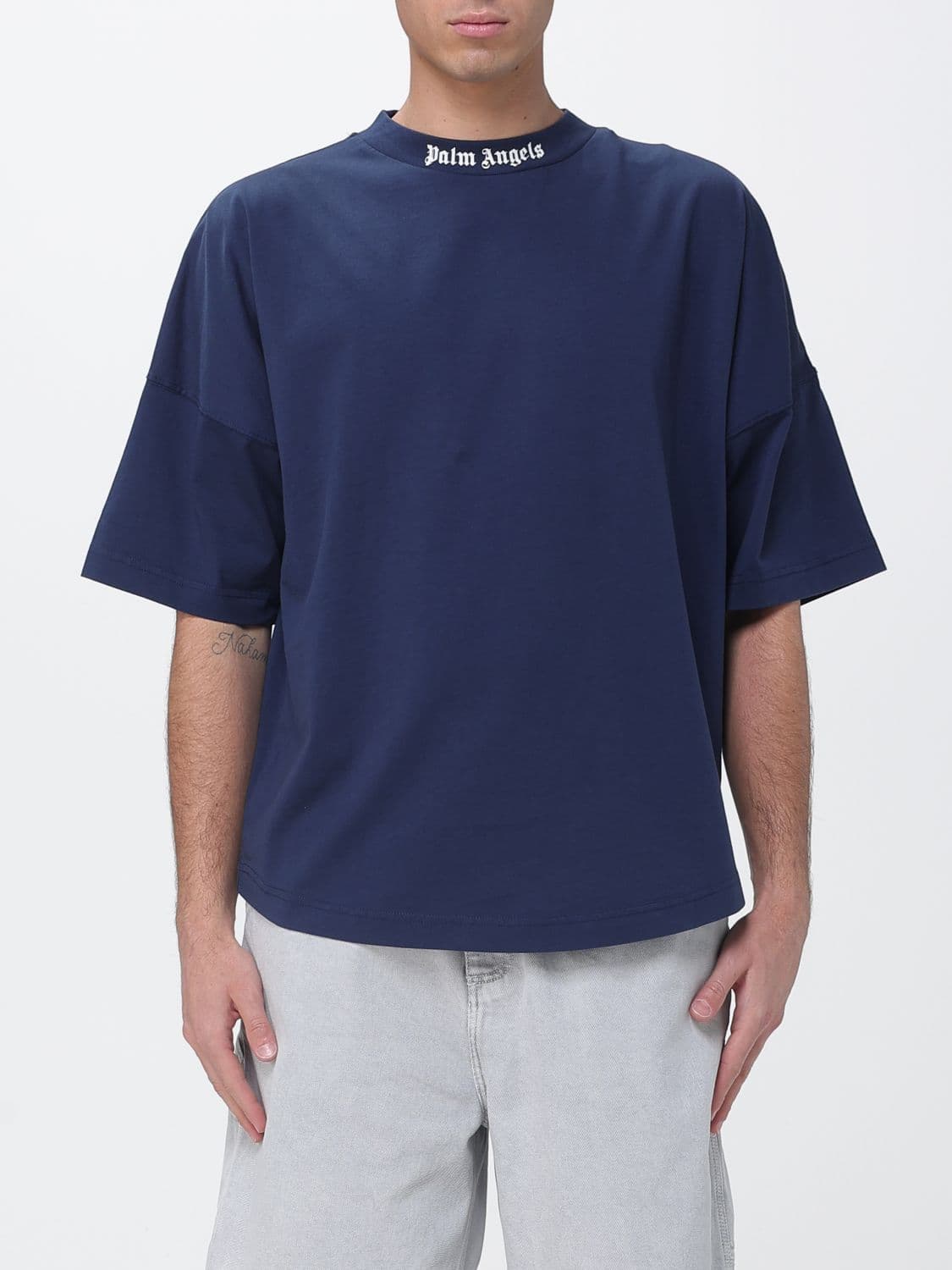 Palm Angels Cotton T-shirt with Logo