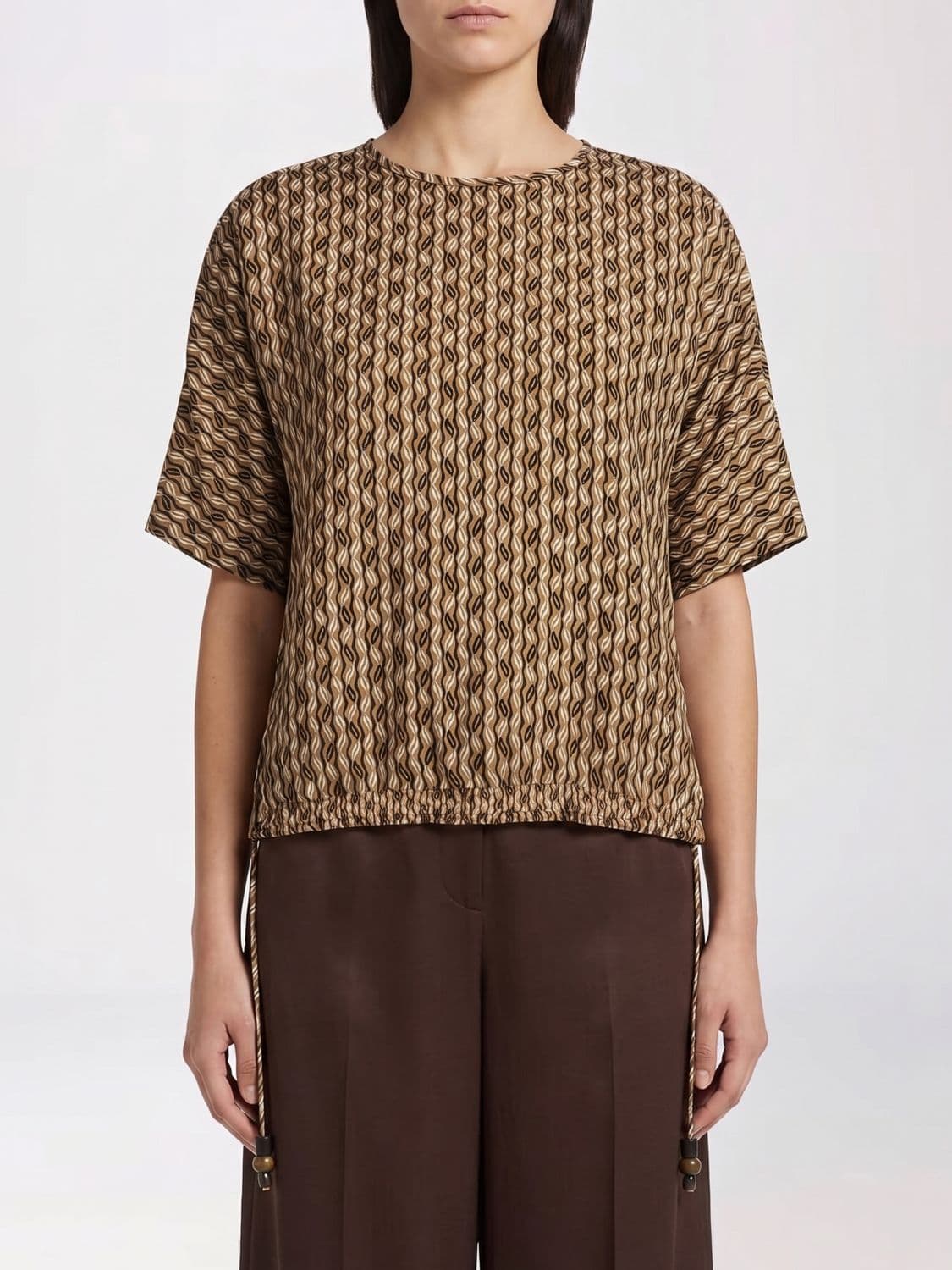 Max Mara Printed Silk Top