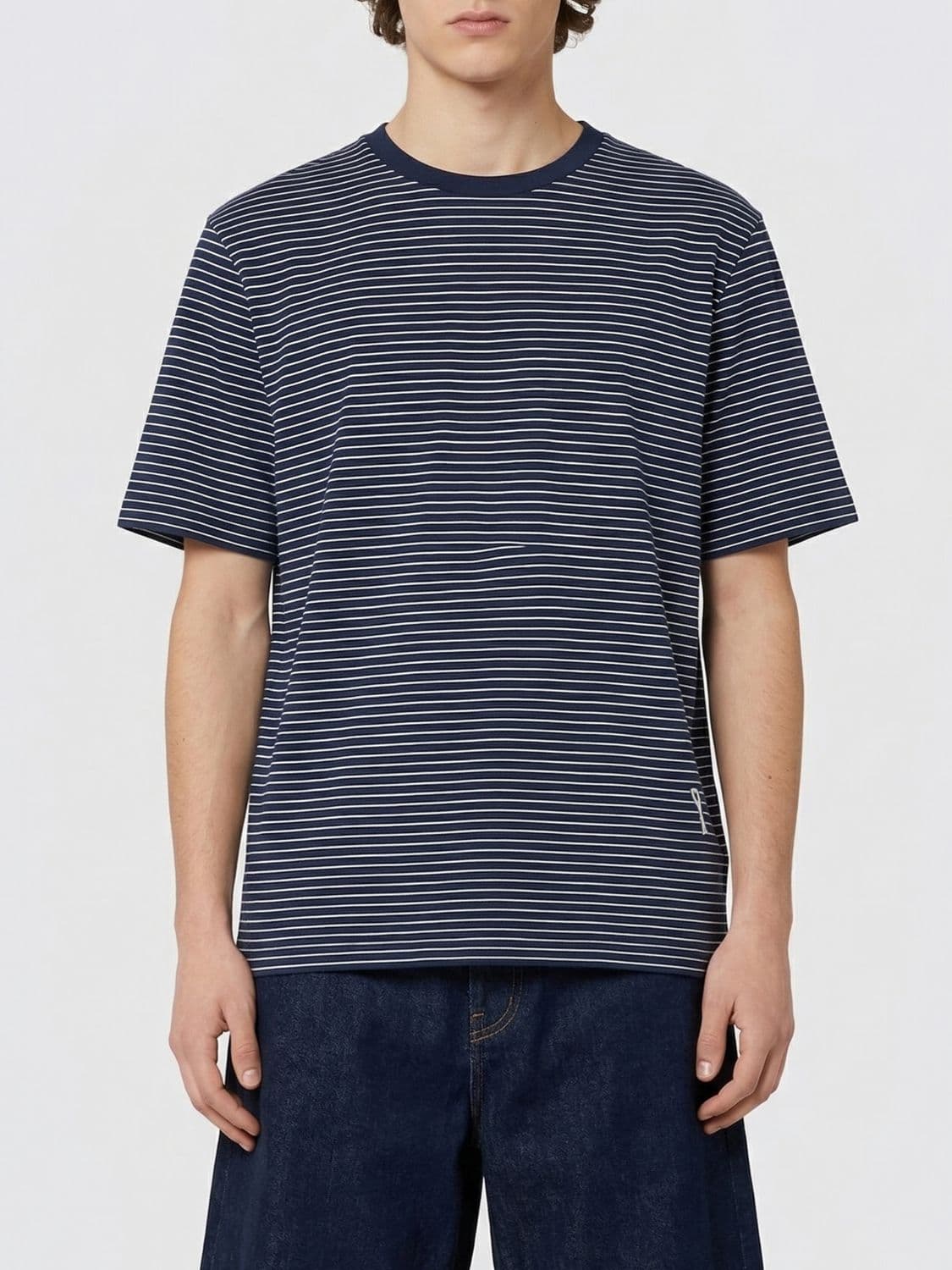 Ami Paris Striped Cotton T-shirt