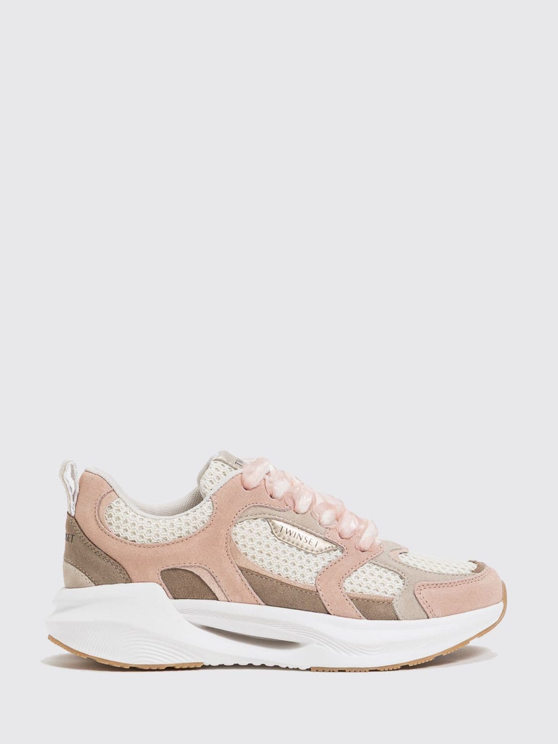 Twinset Mesh And Suede Sneakers
