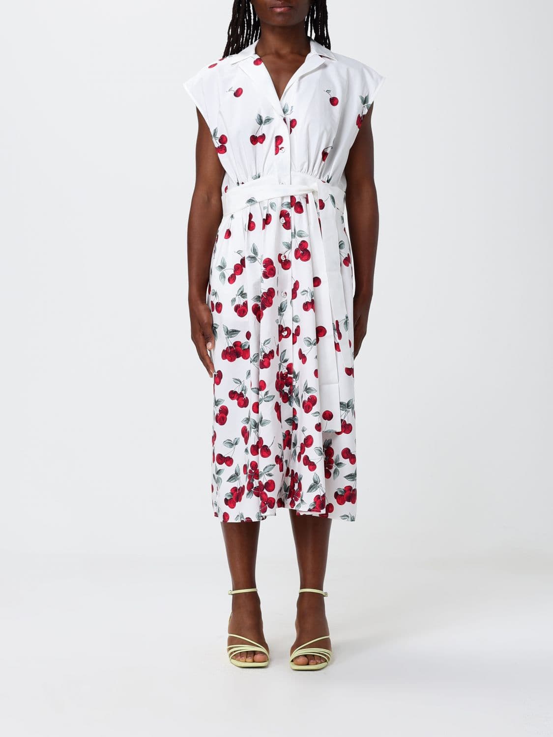 Twinset Printed Cotton Chemisier Dress