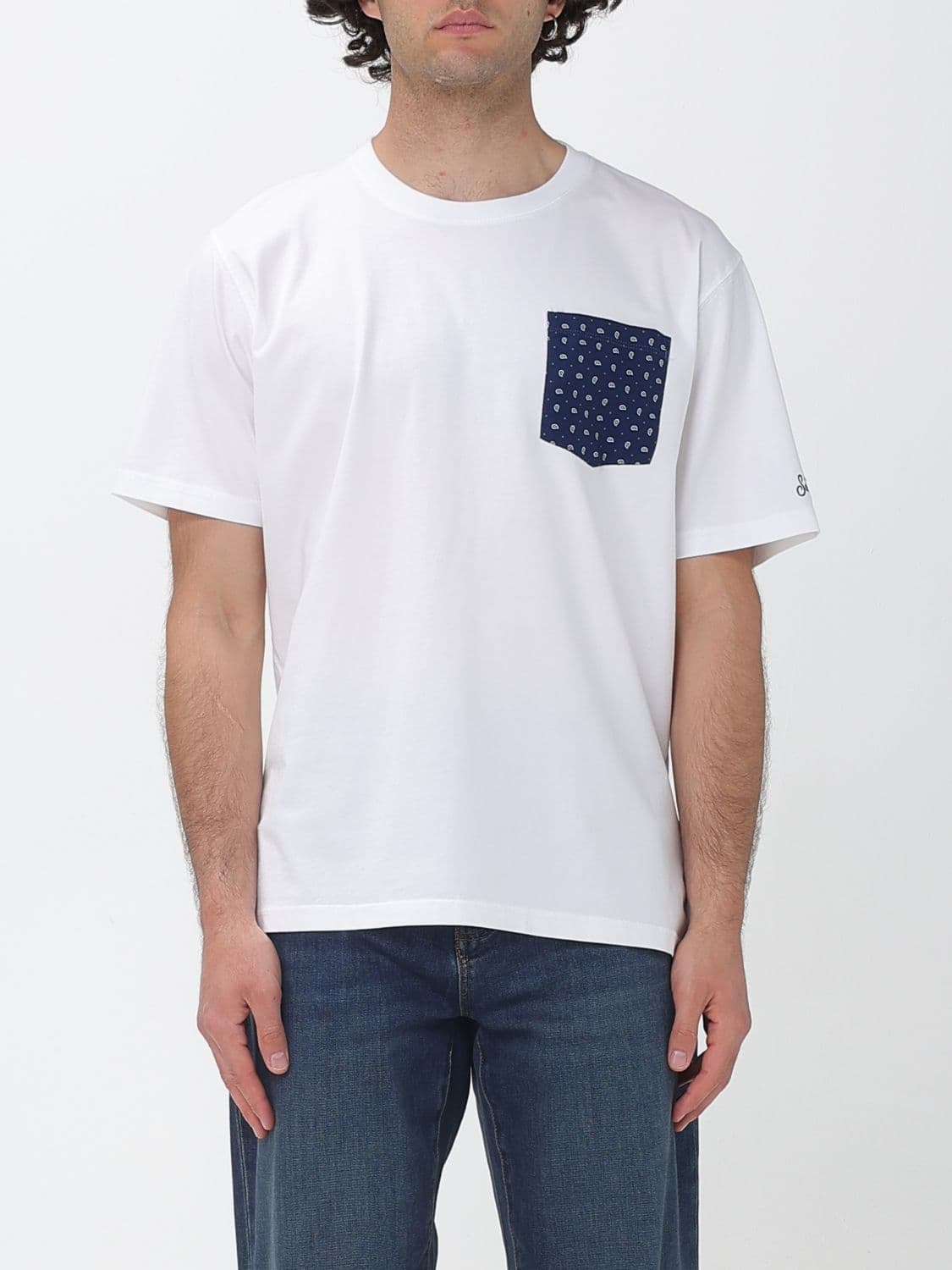 Mc2 Saint Barth Cotton T-Shirt With Patch Pocket