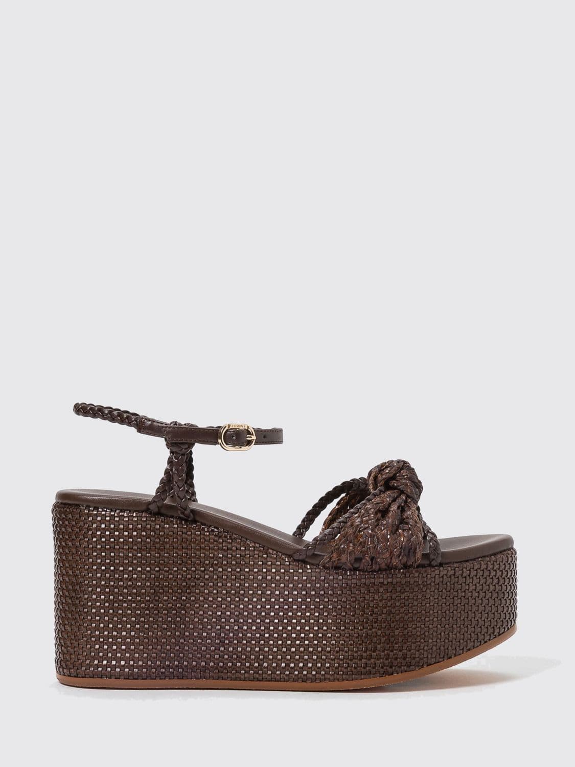 Twinset Woven Polyurethane Wedge Sandals