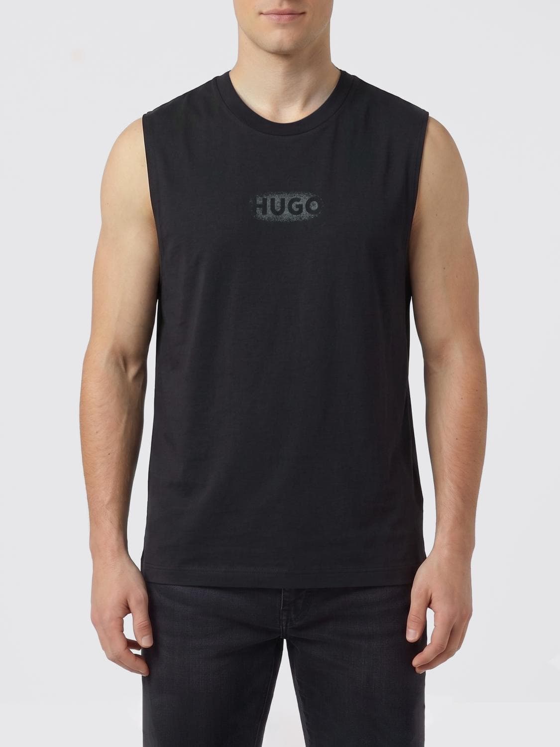 Hugo Cotton Tank Top with Logo