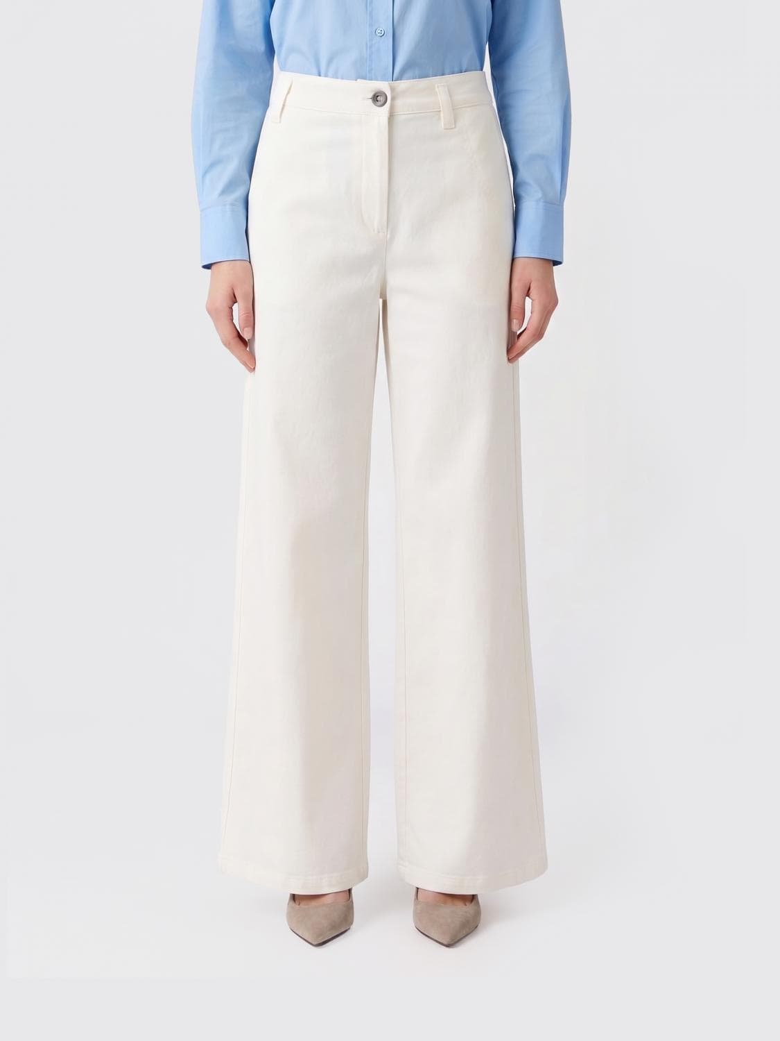Brunello Cucinelli Cotton Wide Leg Trousers · 44