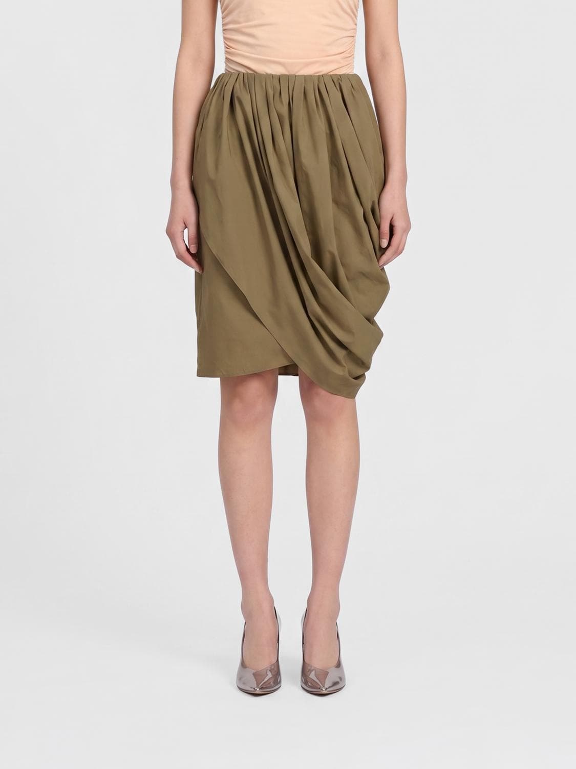 Chloé Draped Cotton Skirt · 40