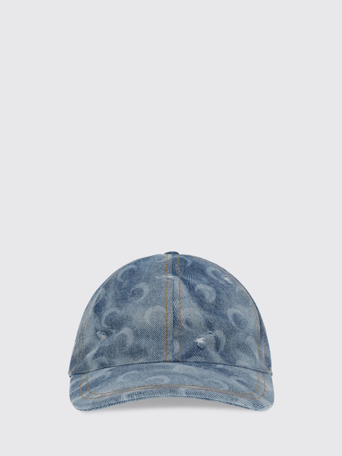 Marine Serre Crescent Moon Print Cotton Denim Hat