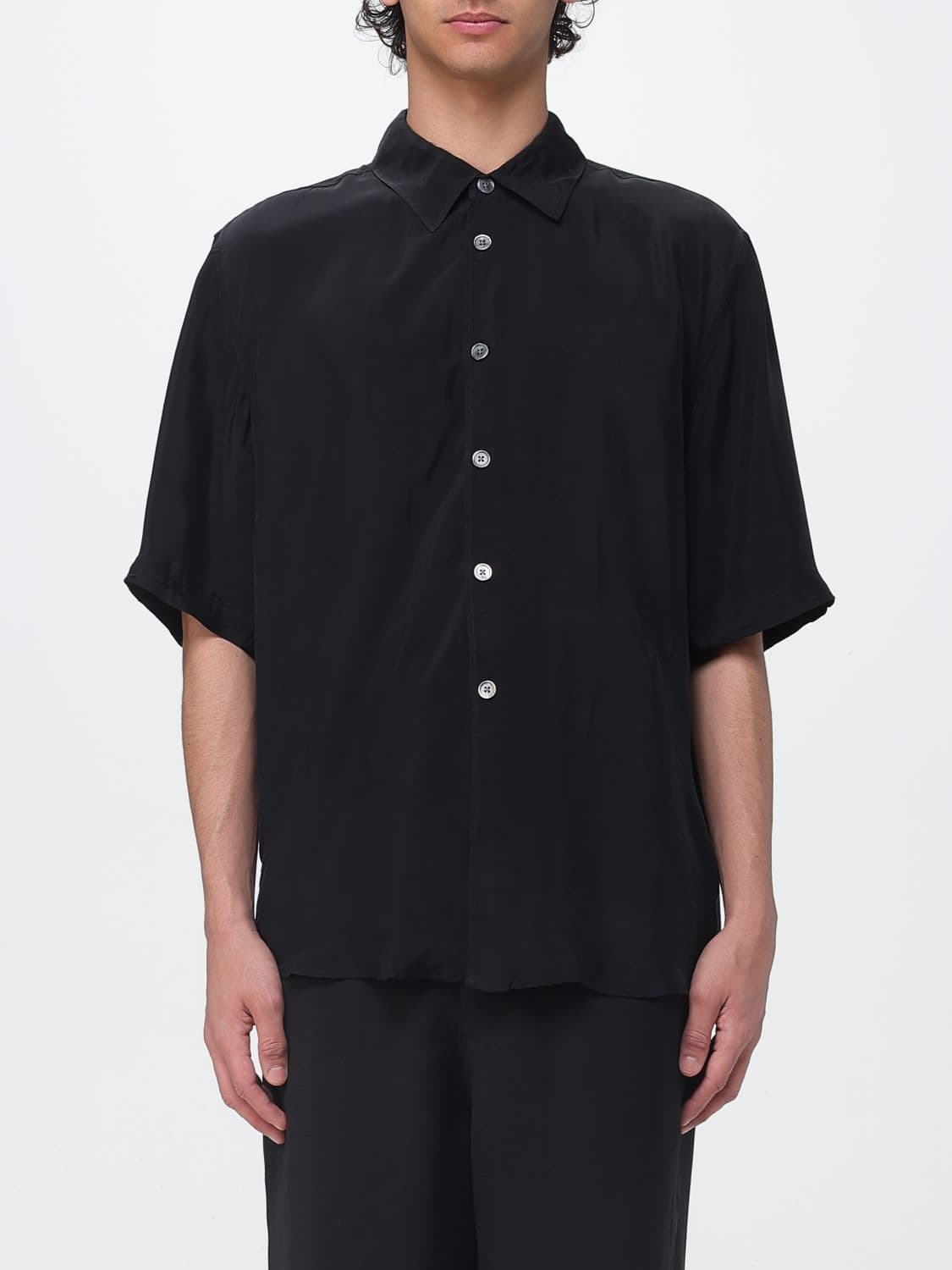 Our Legacy Short-Sleeved Cupro Shirt with a French Collar