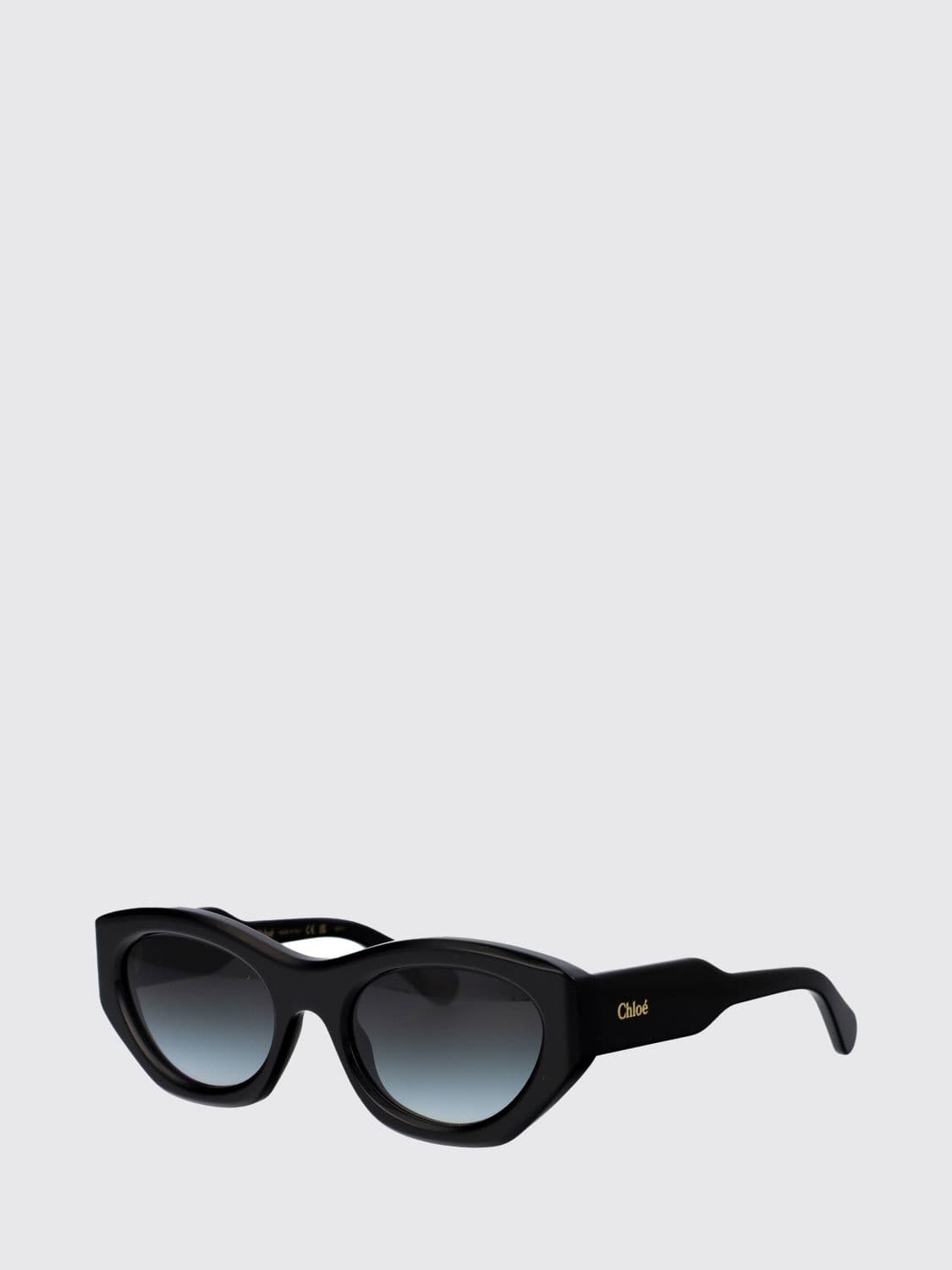 Chloé Acetate Cat-Eye Sunglasses with Flared Frame and Amber Lenses · 53