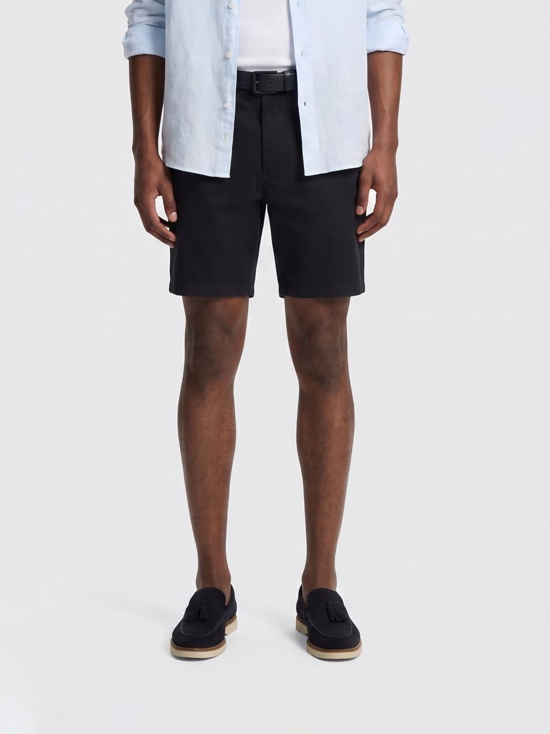 Boss Stretch Cotton Chino Shorts with Mid-Rise and Slant Pockets · 35