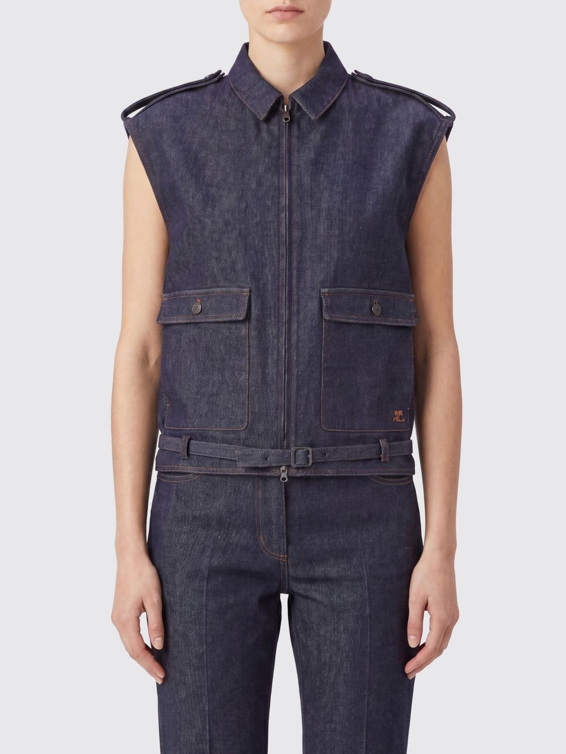 Courrèges Jacket Woman color Blue