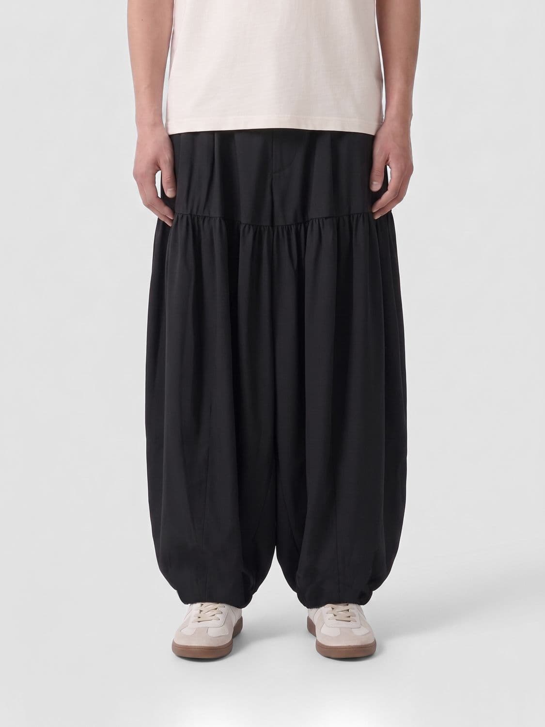 Comme Des Garçons Wide-Leg Jersey Trousers with Elasticated Cuffs