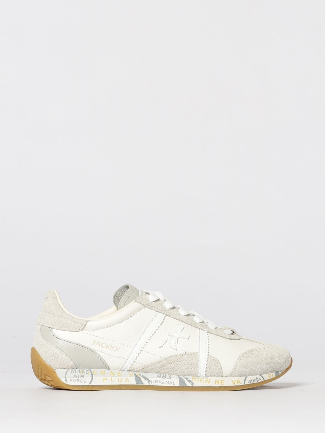 Premiata Jackyx Leather and Suede Bicolor Sneakers