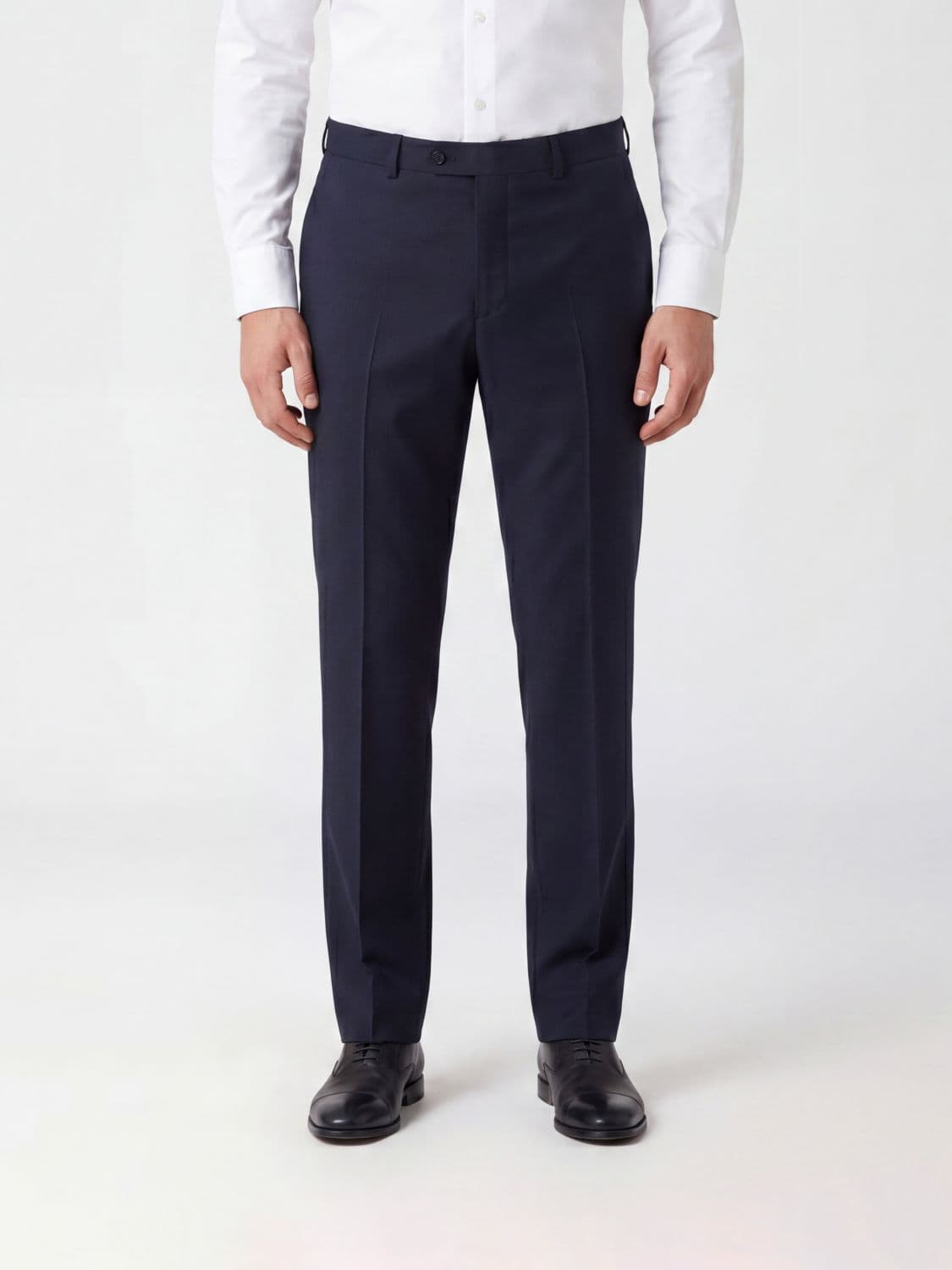 Sunflower Slim Fit Virgin Wool Tailored Trousers with Off-Centre Closure