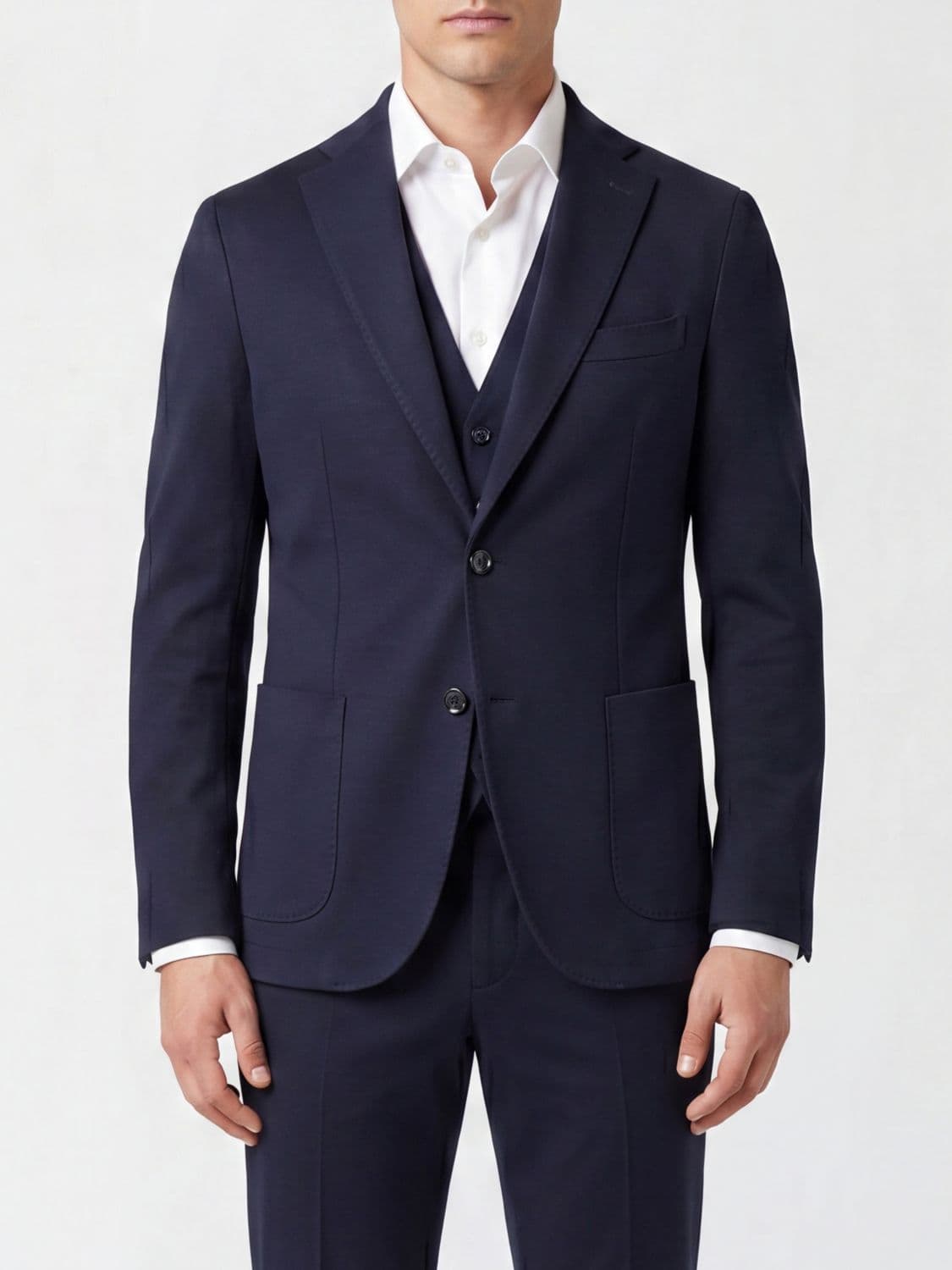Circolo 1901 Formal Single-Breasted Stretch Cotton Blazer with Two Buttons