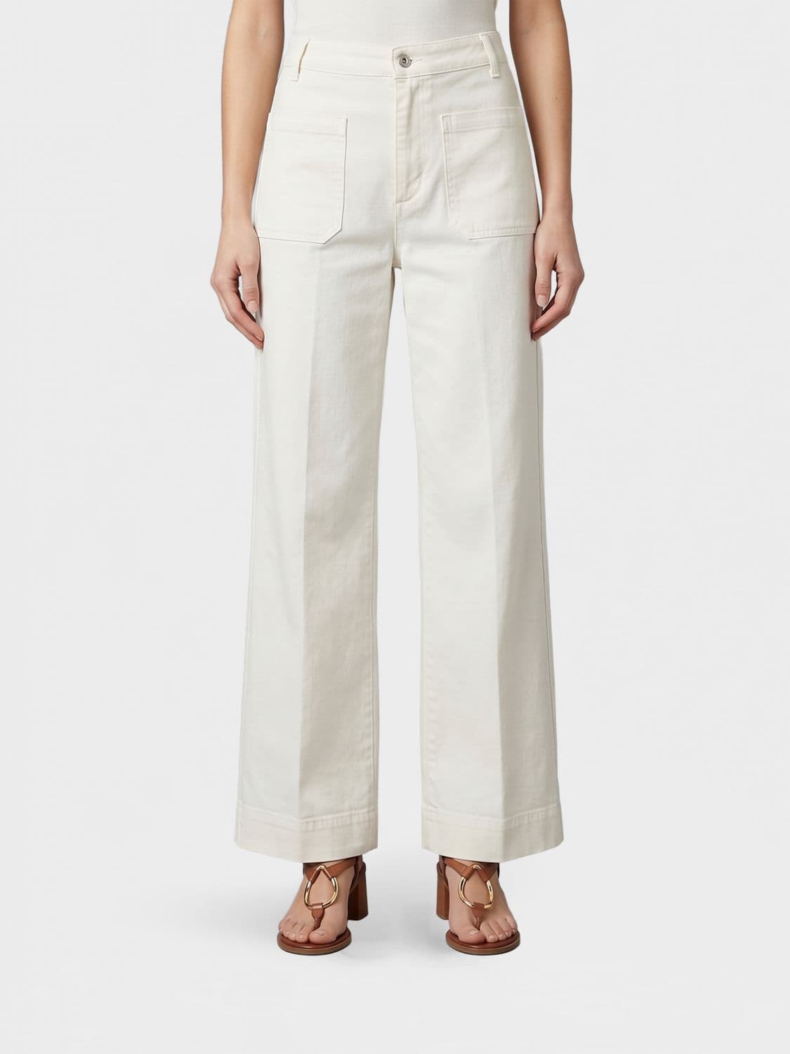 Victoria Victoria Beckham Mid-Rise Wide-Leg Jeans in Cotton Denim