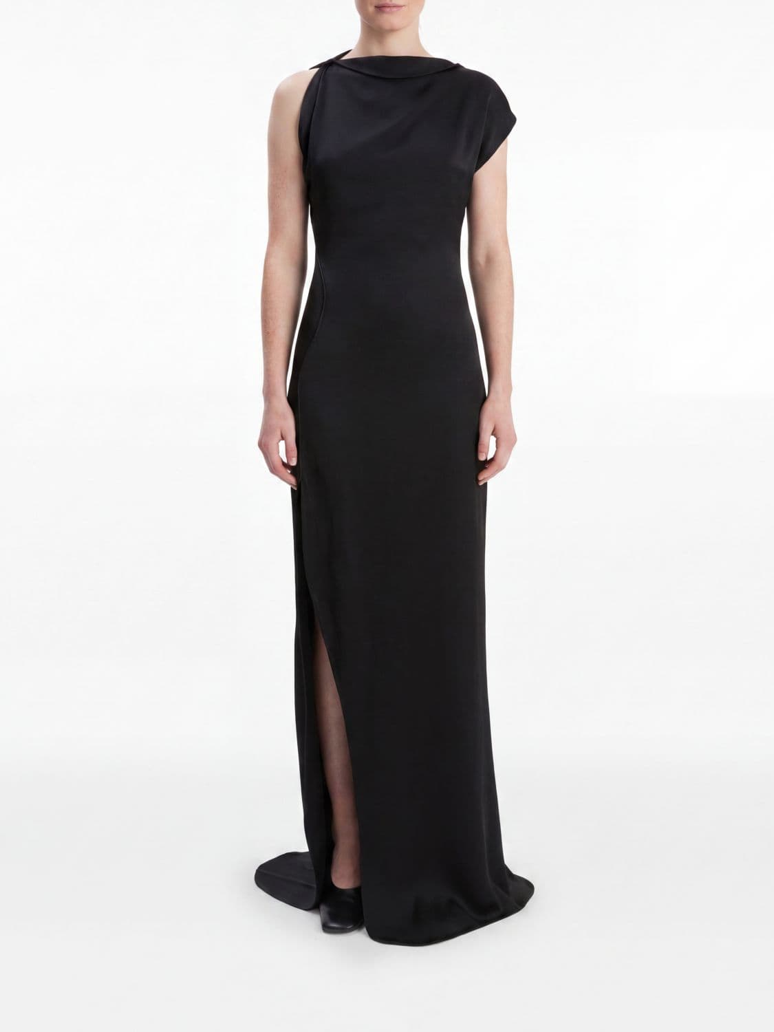 Victoria Victoria Beckham One-Shoulder Crêpe Evening Gown with Slit