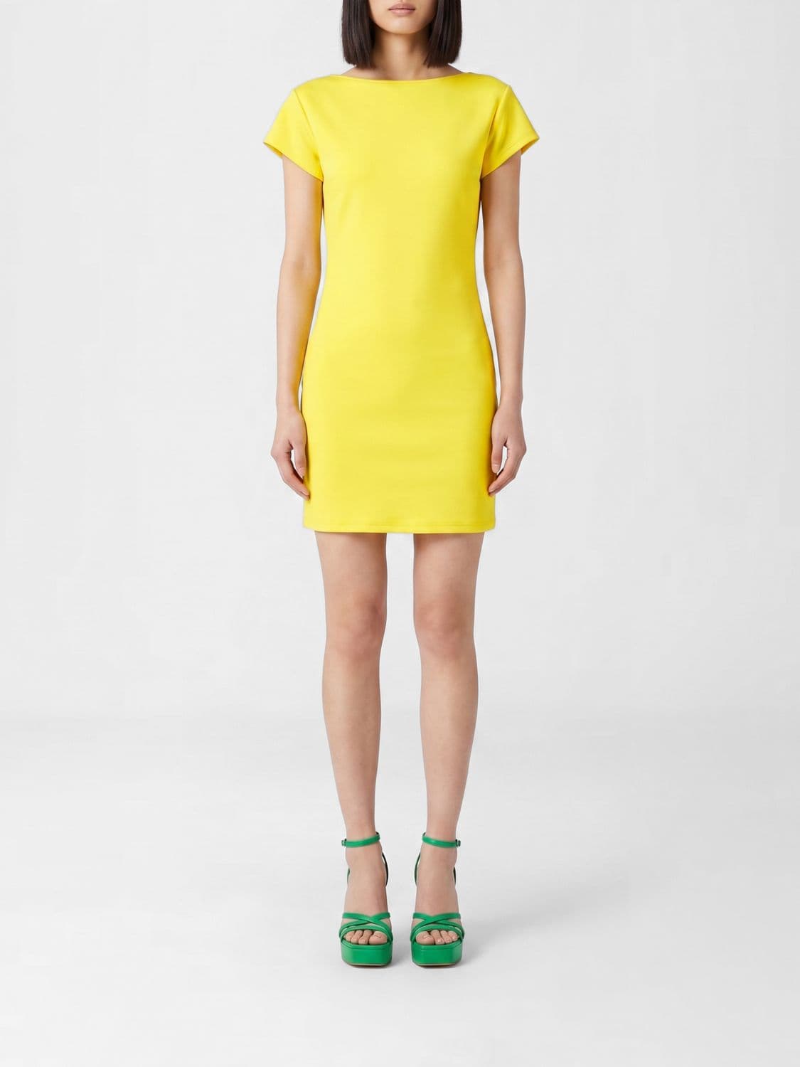 Jacquemus Cut-Out Viscose-Blend Sheath Mini Dress