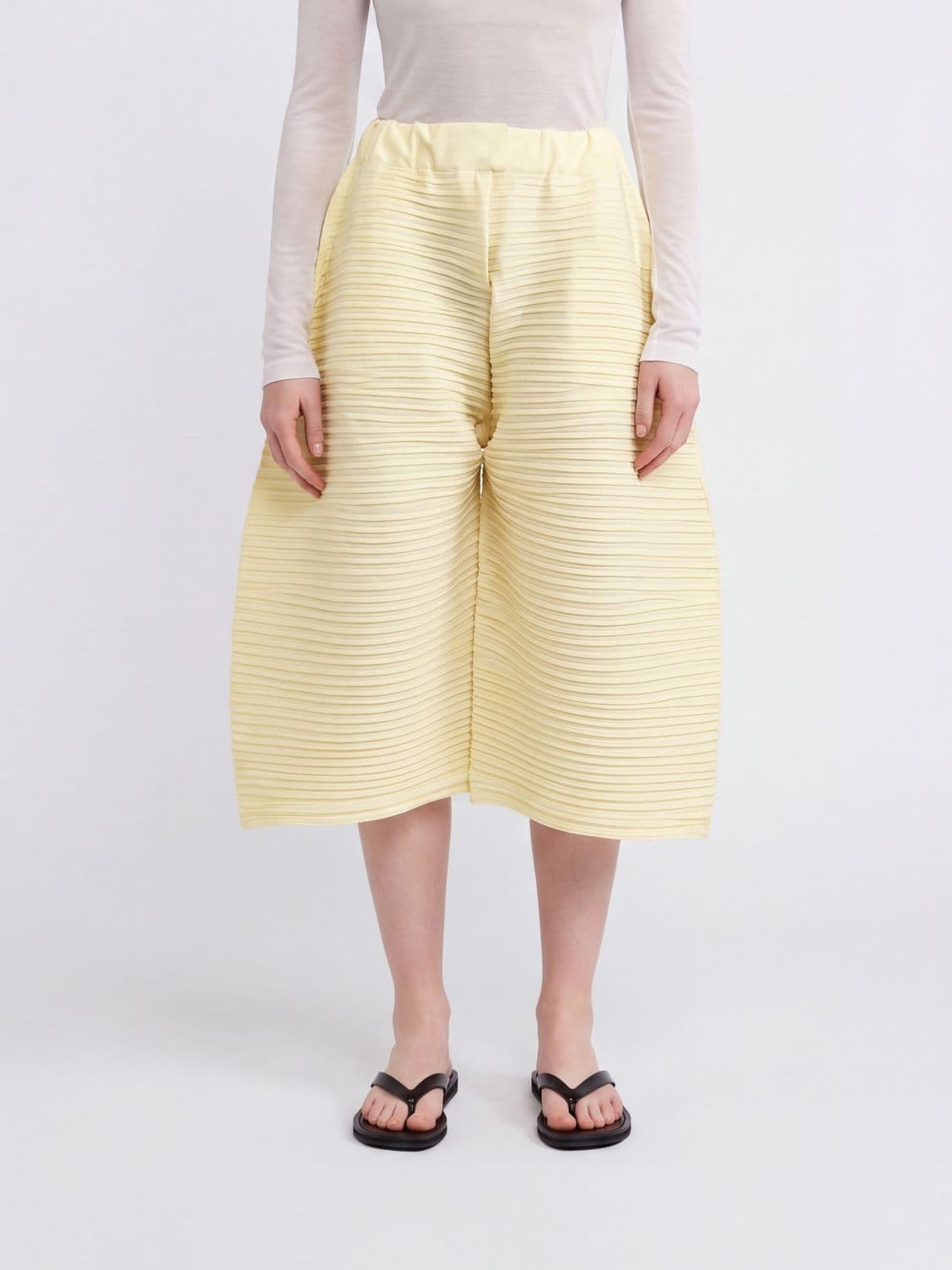 Issey Miyake Cropped Wide-Leg Technical Jersey Trousers · 2