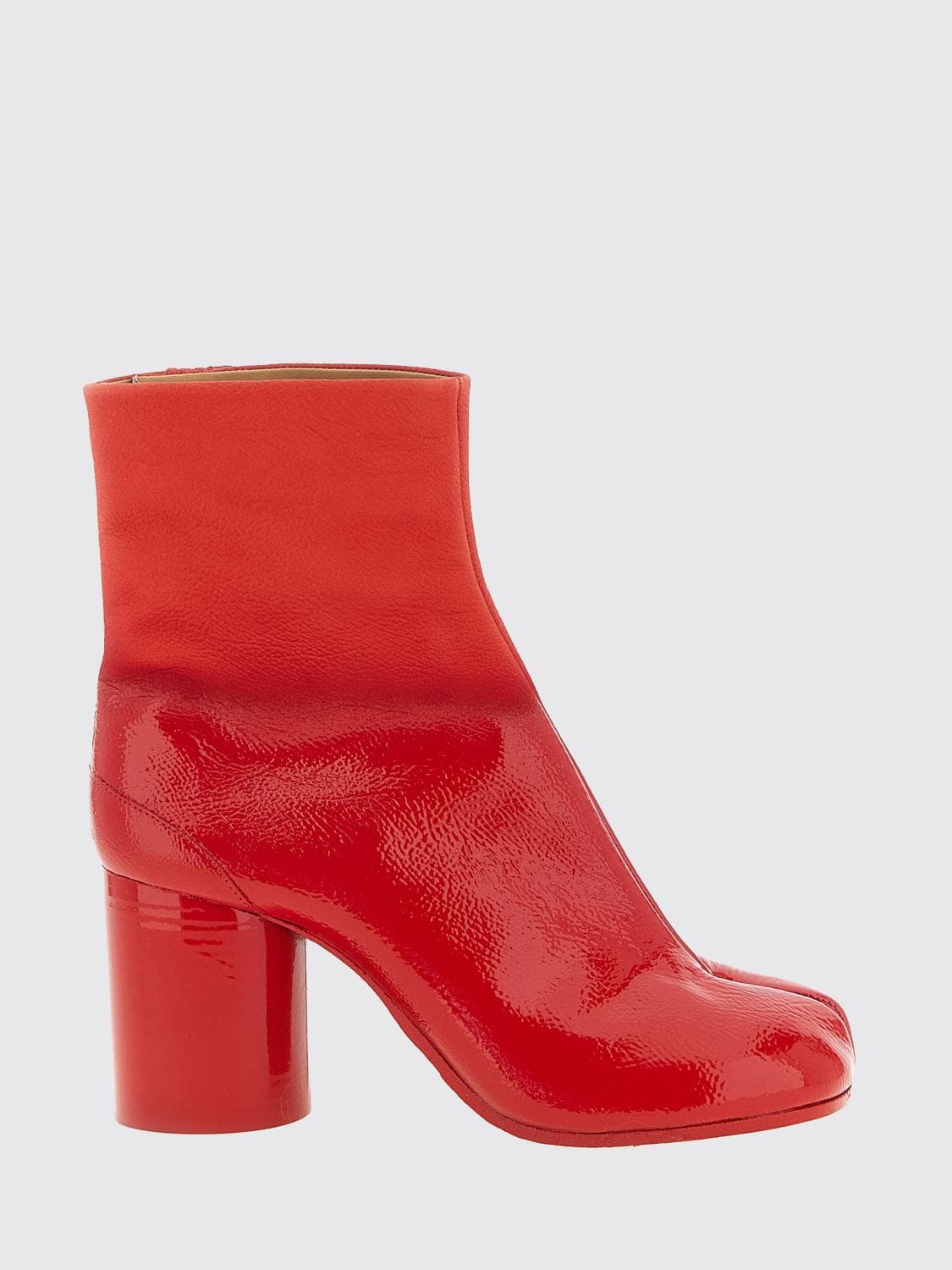 Maison Margiela Tabi Ankle Boots in Naplak Leather with Cylindrical Heel