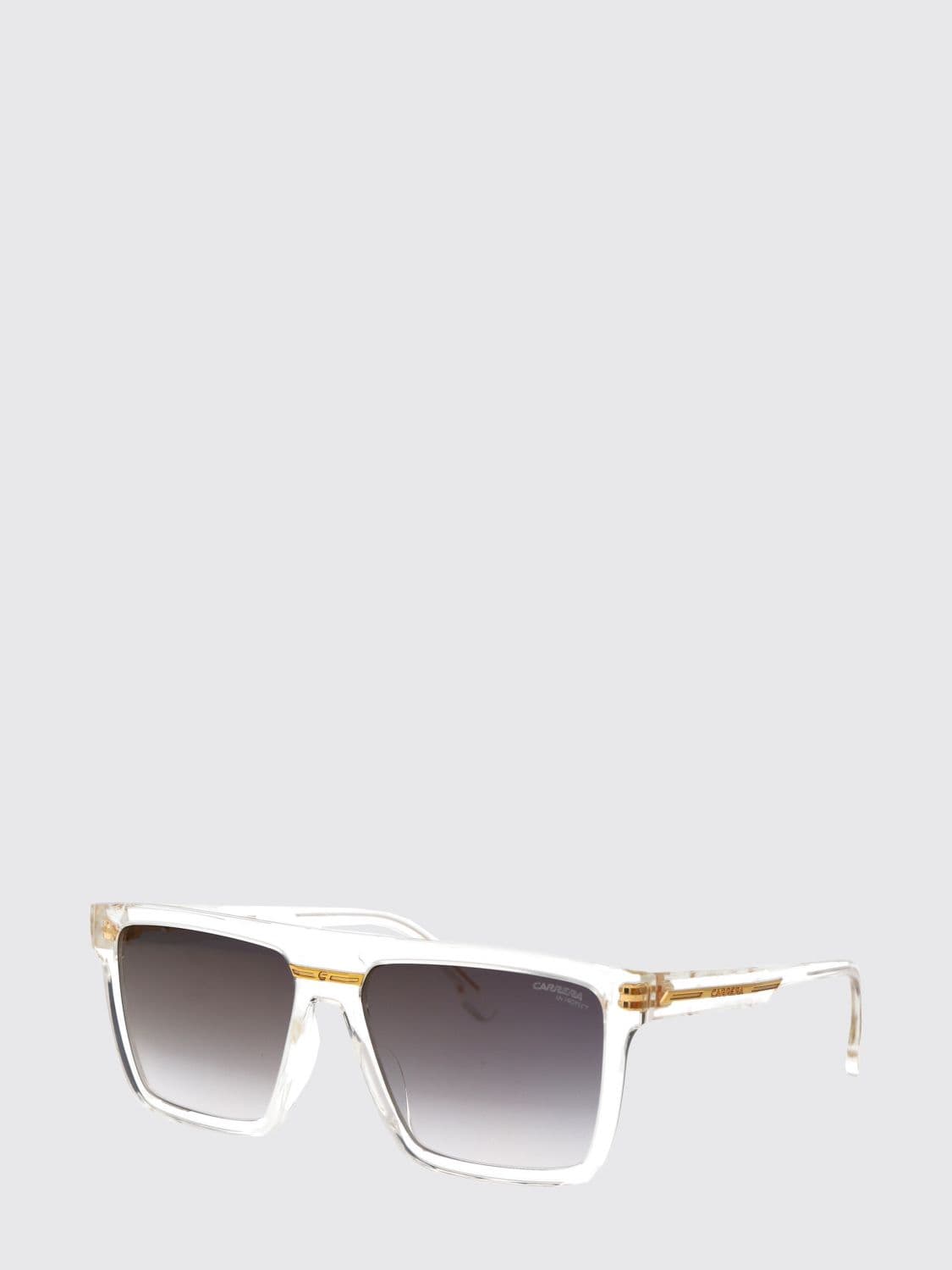 Carrera Rectangular Aviator Sunglasses in Acetate with Amber-Tinted Lenses · 58