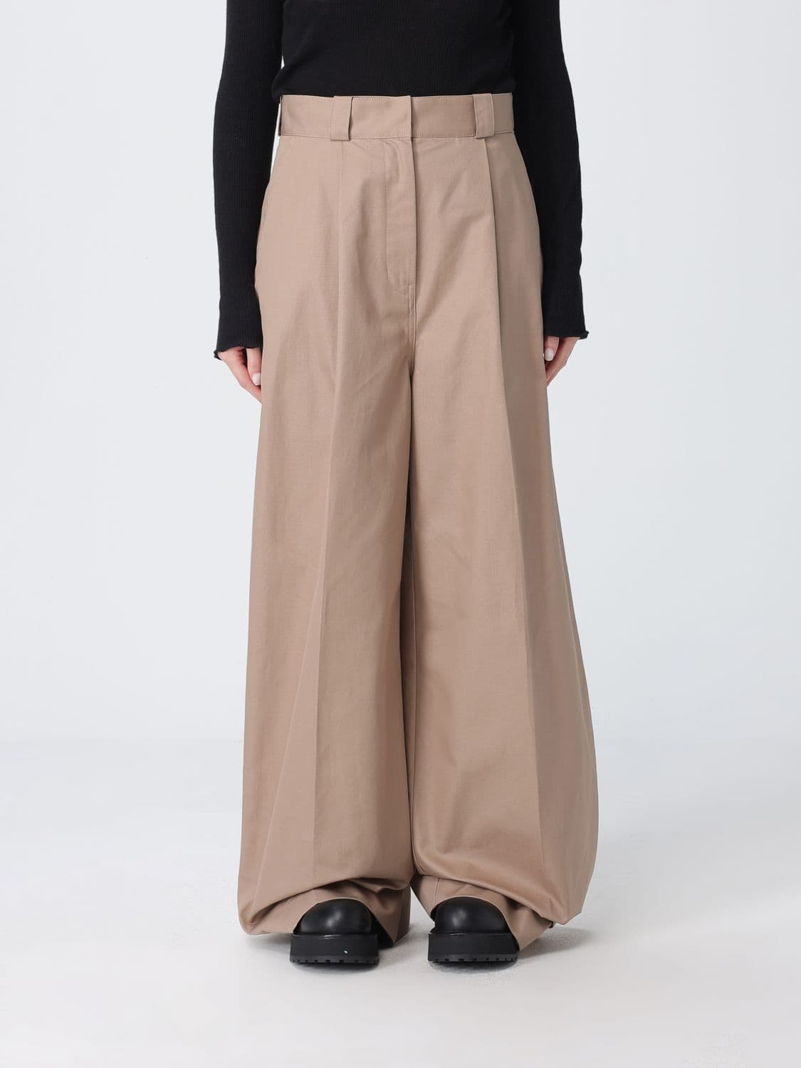 Balenciaga Cotton Wide Leg Trousers