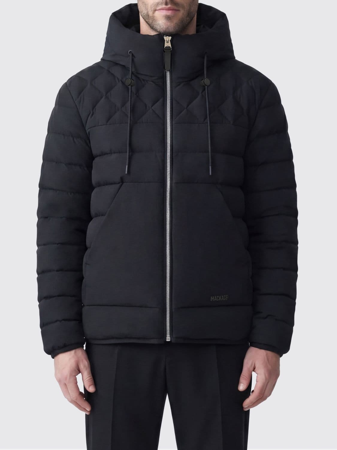 Mackage Short Quilted Recycled Nylon Down Jacket with Hood