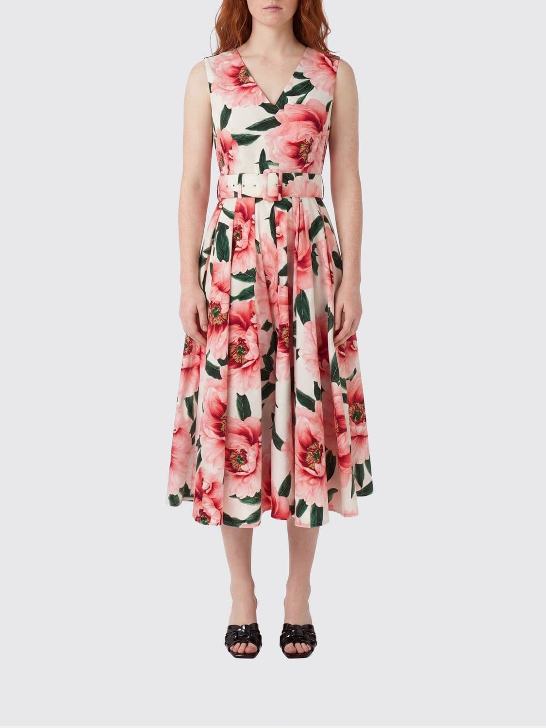 Samantha Sung A-Line Liberty Floral Print Cotton Midi Dress · 12