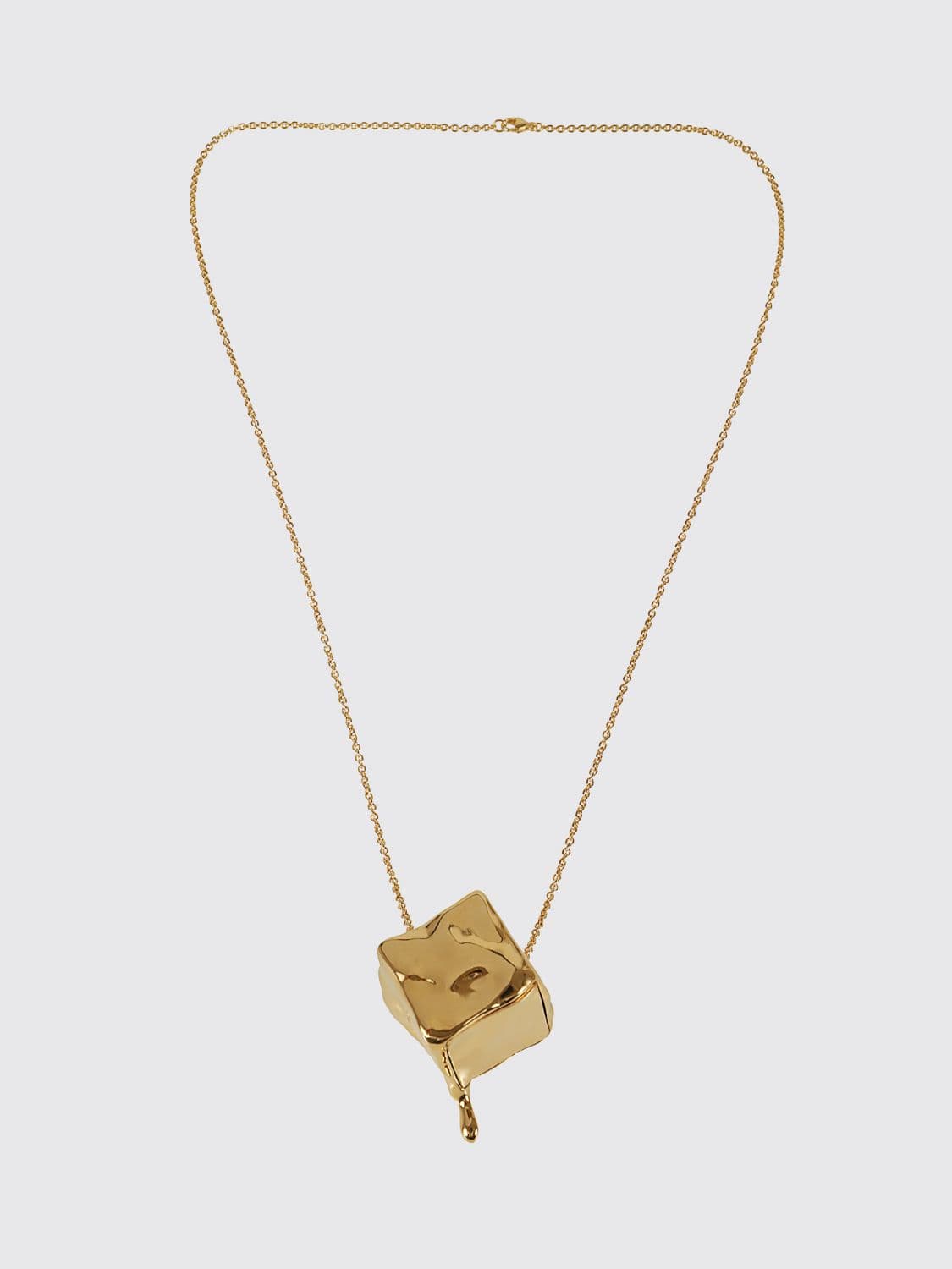 Rabanne Brass Necklace with Pendant