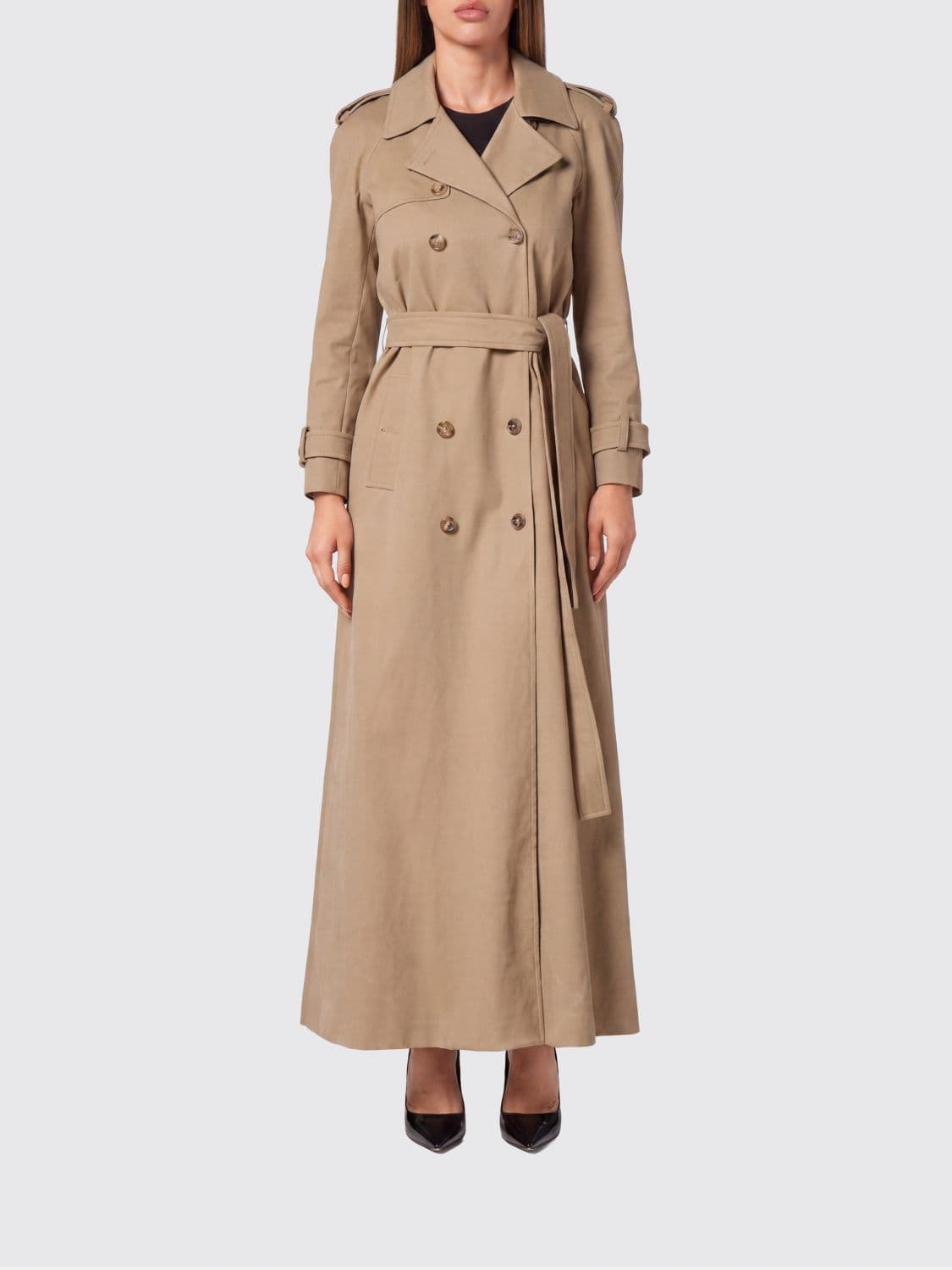 Philipp Plein Double Breasted Cotton Trench Coat