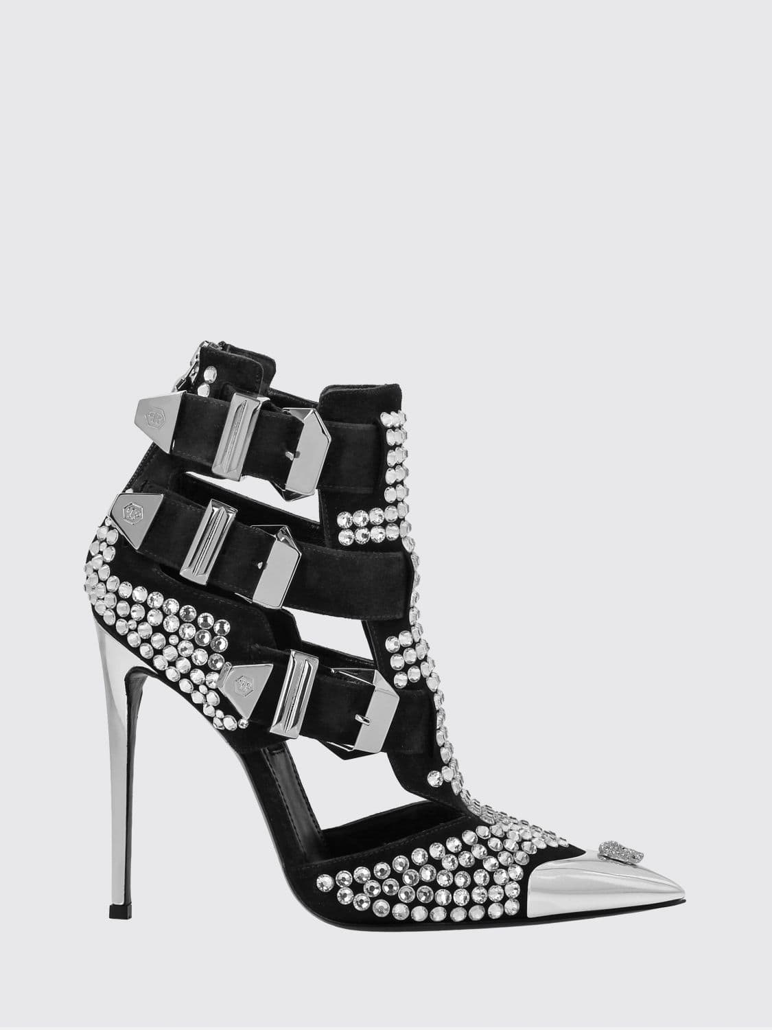 Philipp Plein Suede Pumps with Rhinestones