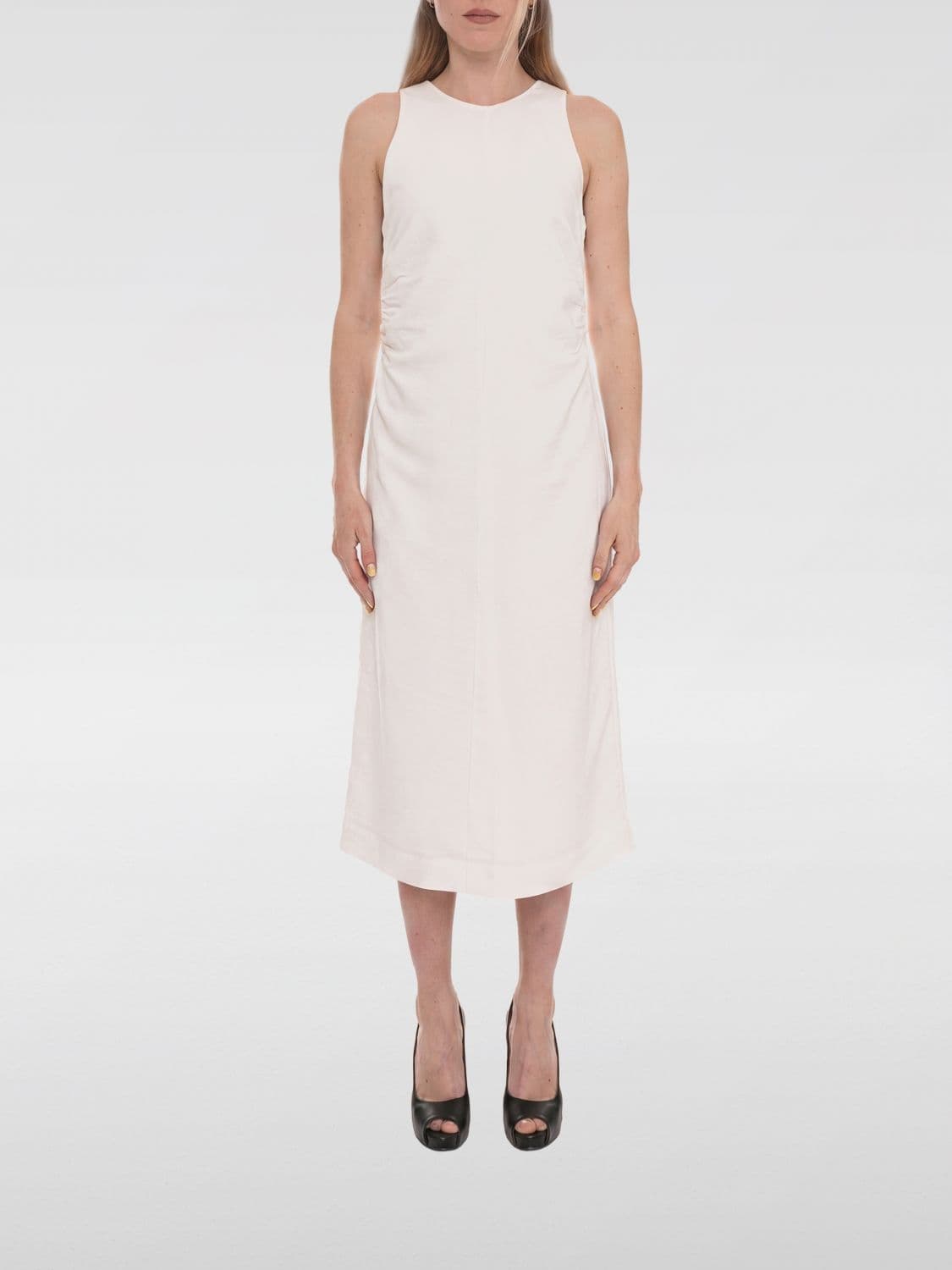 Boss Delinna Linen Midi Dress