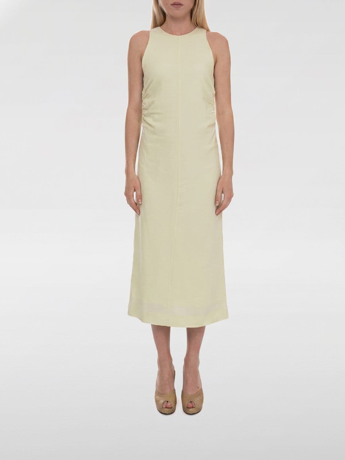 Boss Delinna Linen Midi Dress