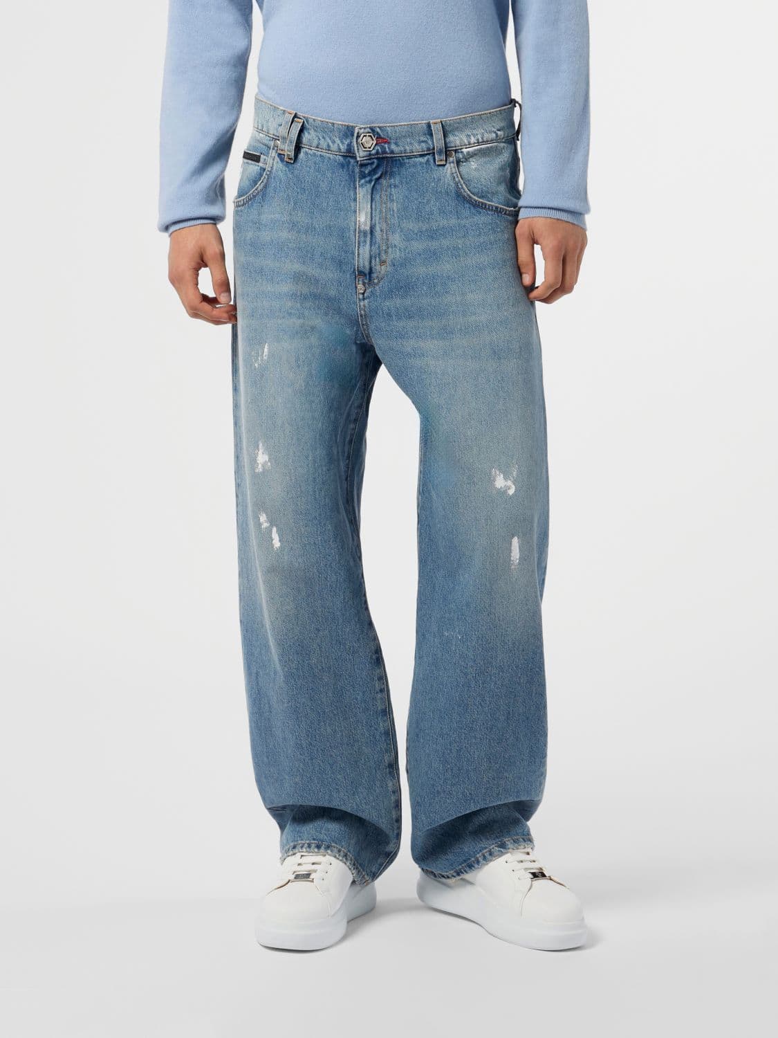 Philipp Plein Wide-Leg Jeans in Denim