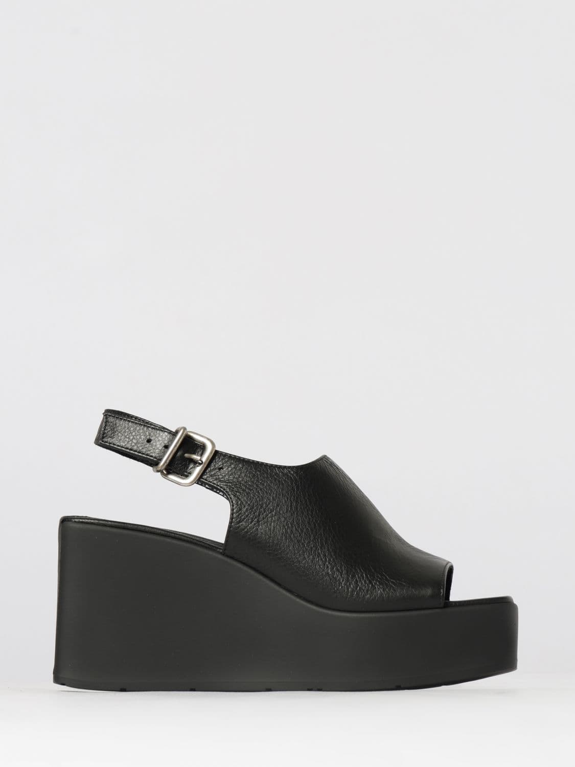 Vic Matié Natural Grain Leather Wedge Sandal