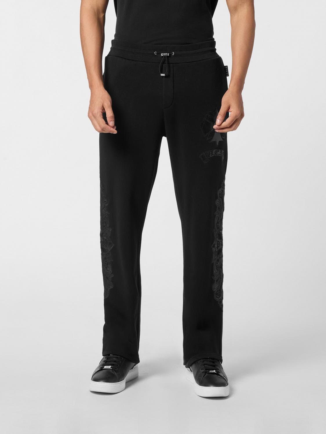 Philipp Plein Cotton Jogging Trousers with Embroidery
