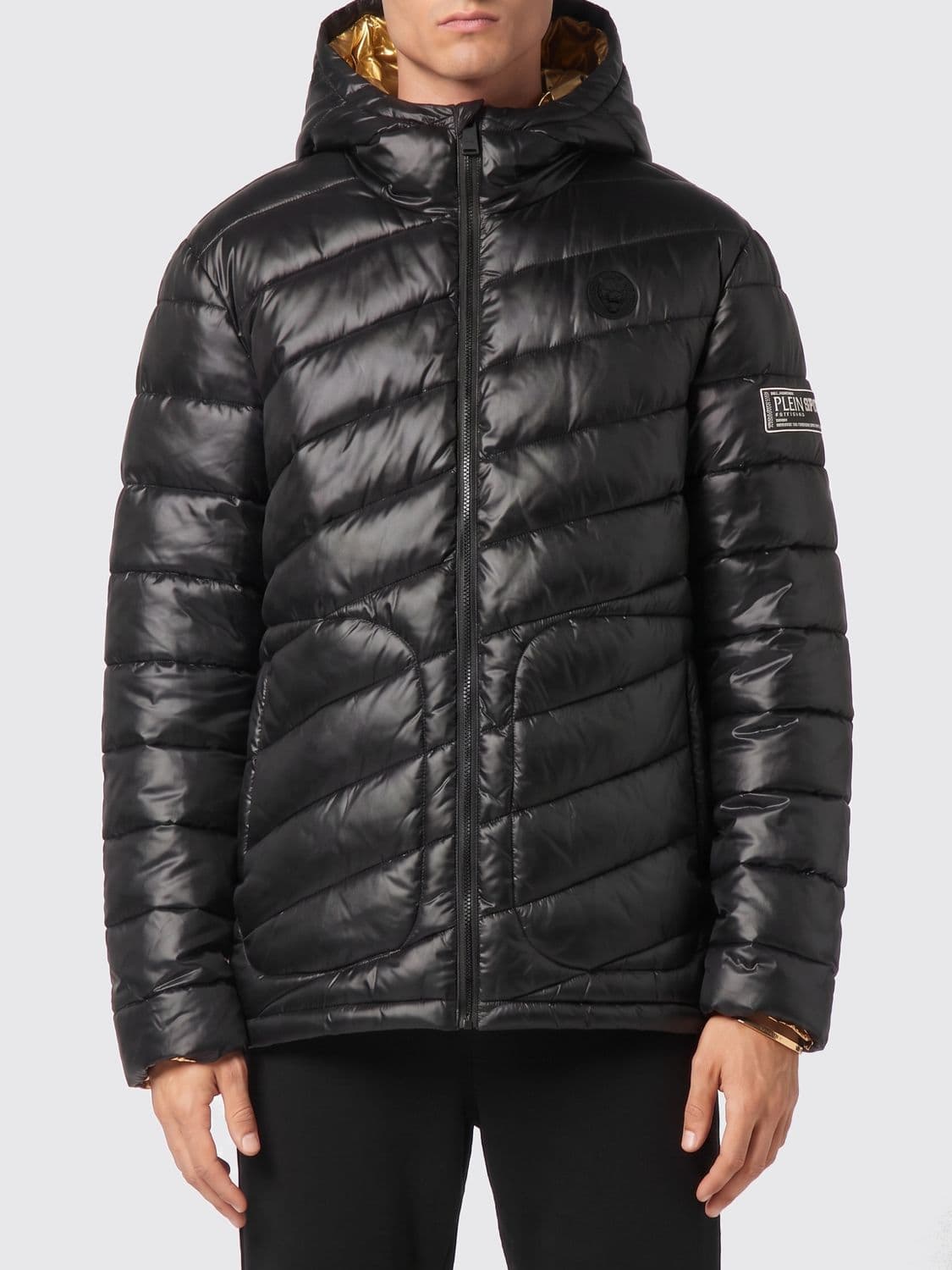 Plein Sport Quilted Padded Nylon Down Jacket