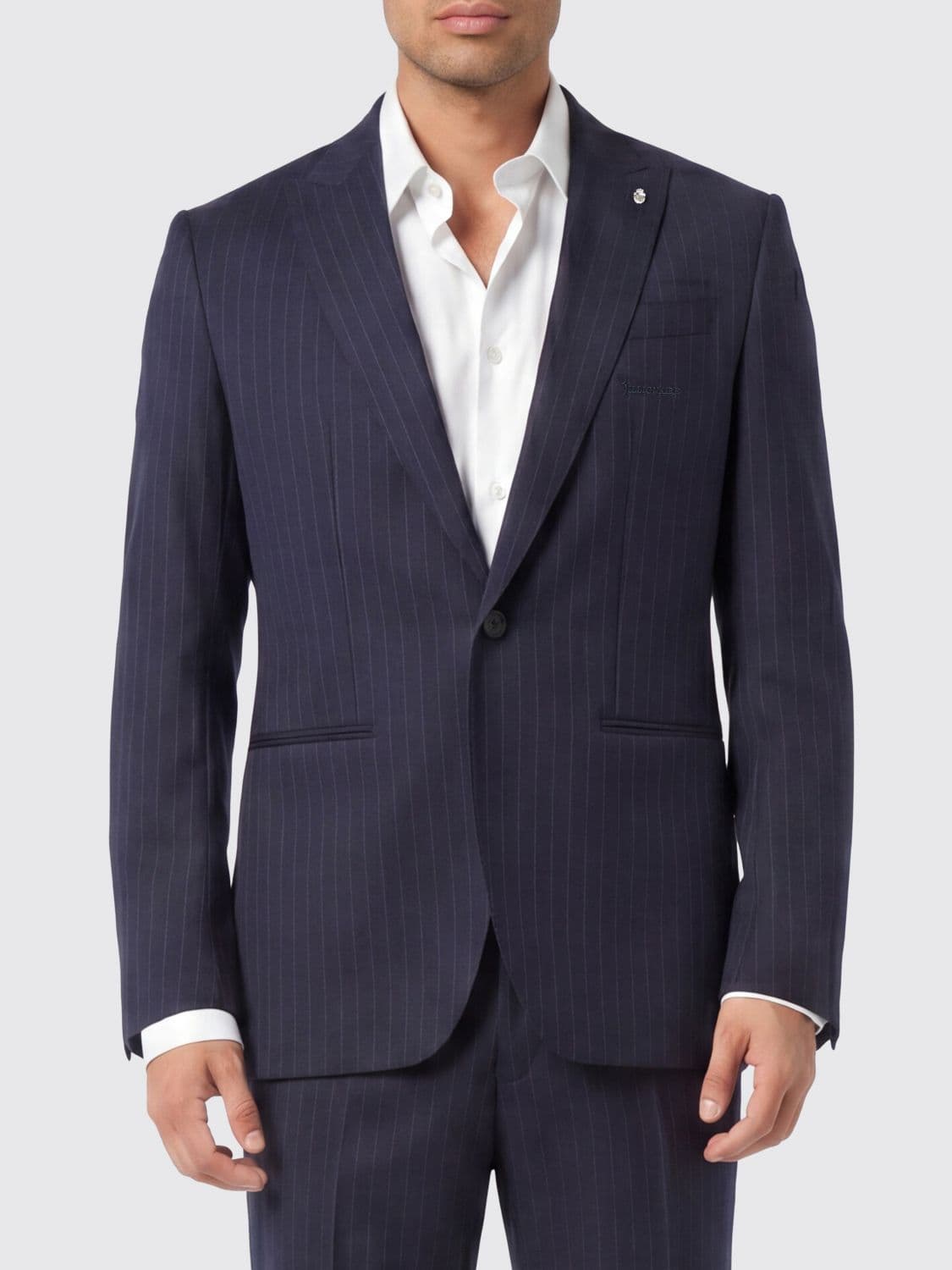 Billionaire Pinstriped Single-Breasted Blazer