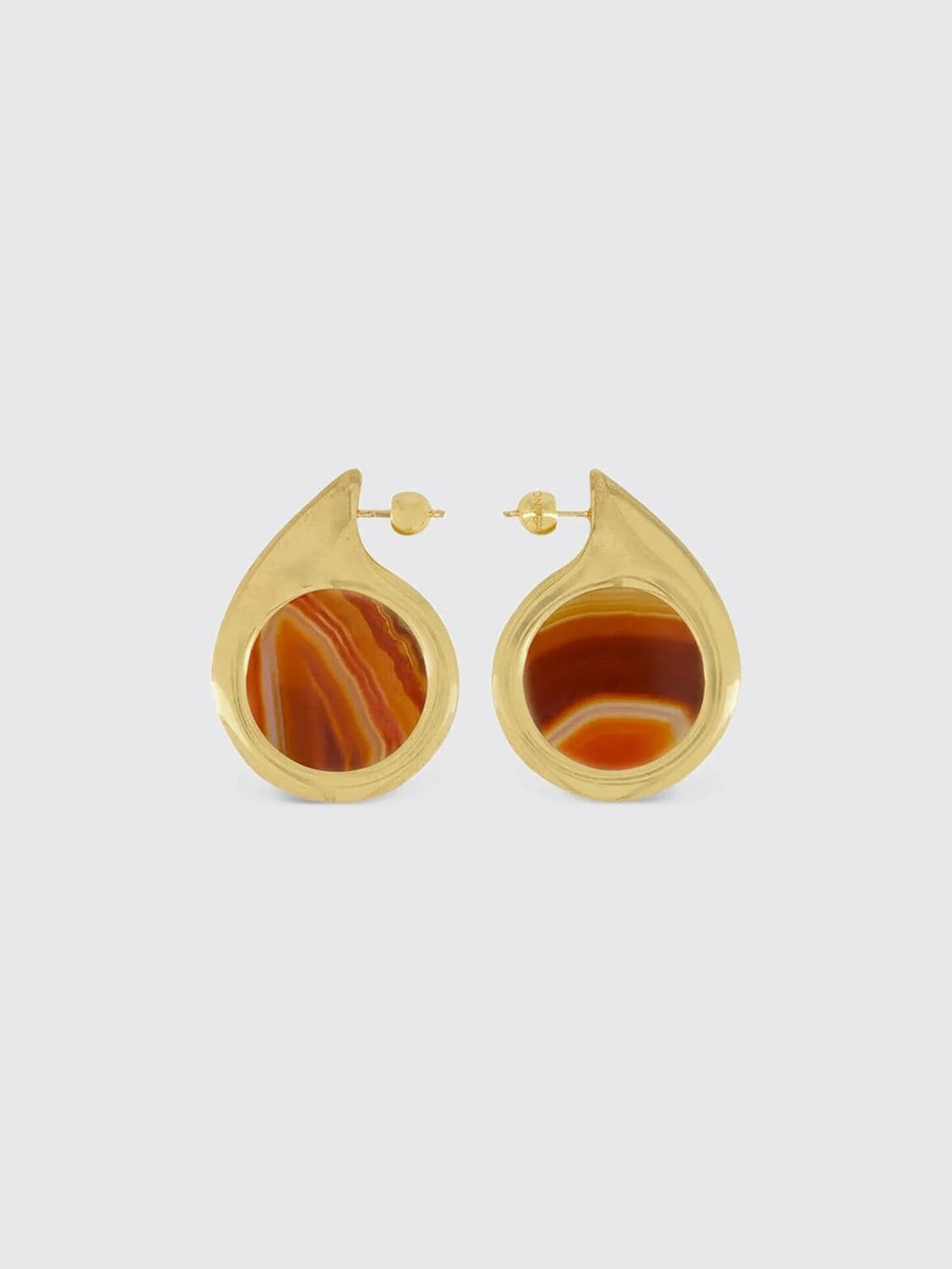 Panconesi 18kt Gold Plated Brass and Agate Earrings · OS