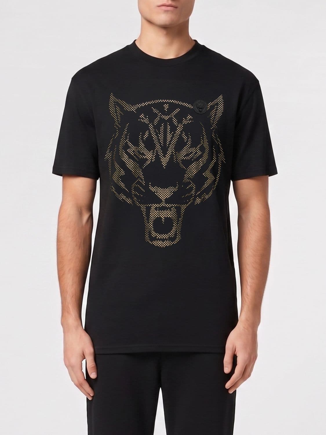 Plein Sport Cotton T-Shirt with Rhinestones