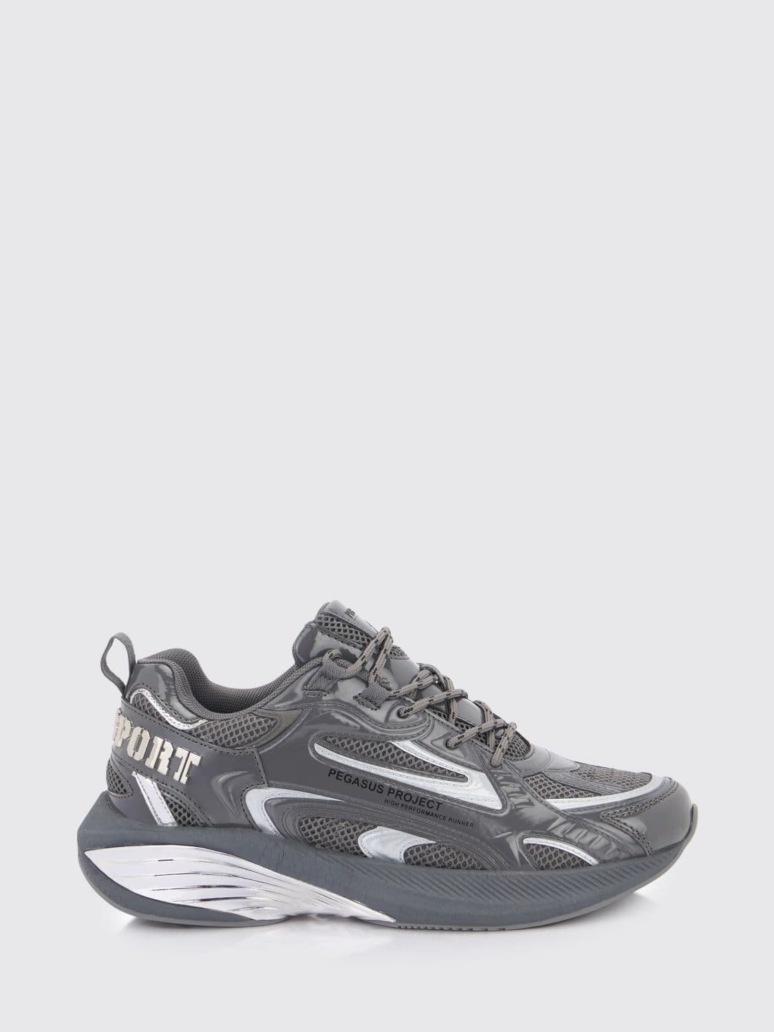 Plein Sport Pegasus Project Mesh And Patent Leather Sneakers