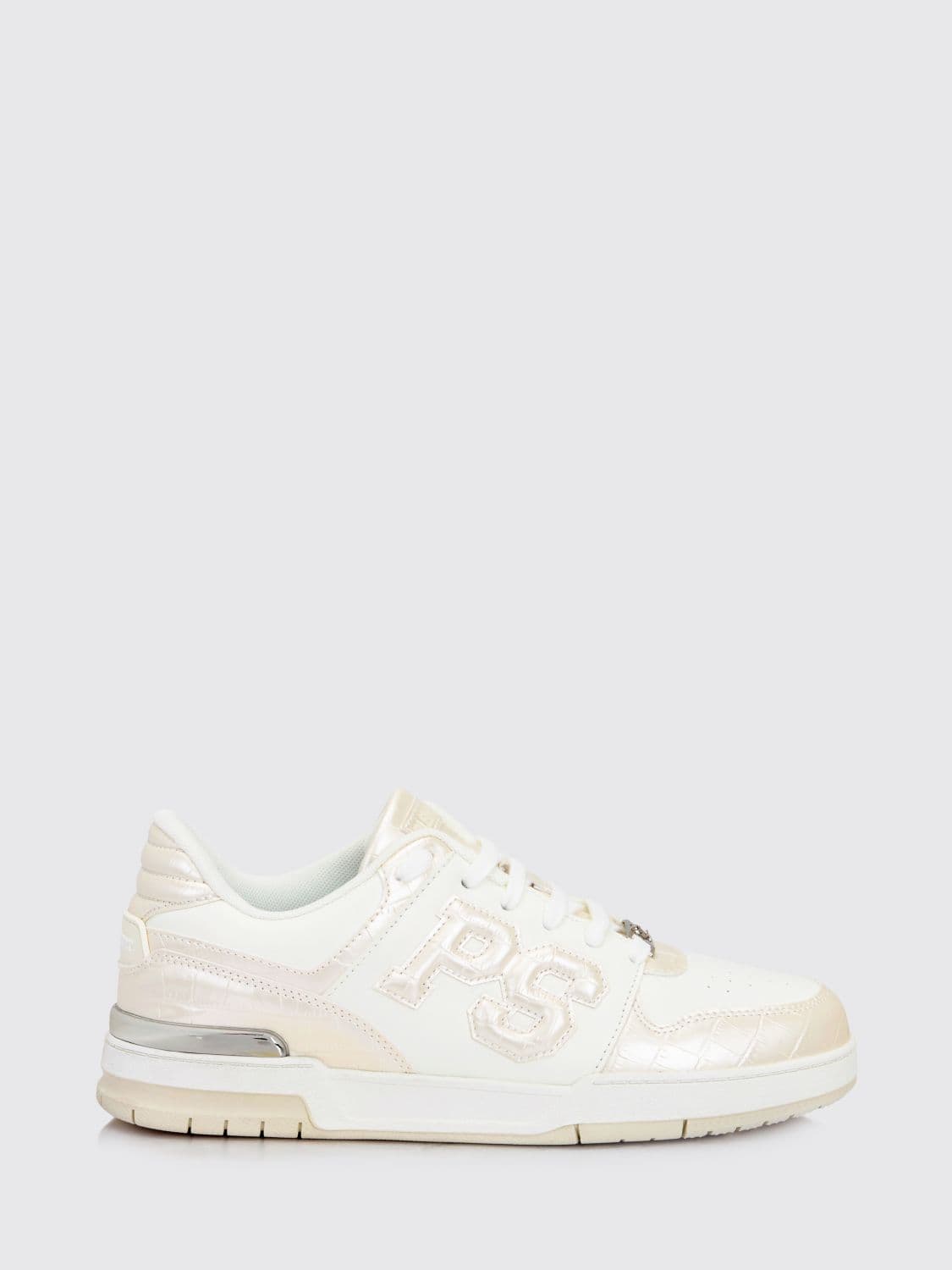 Plein Sport Crocodile Print Leather Sneakers