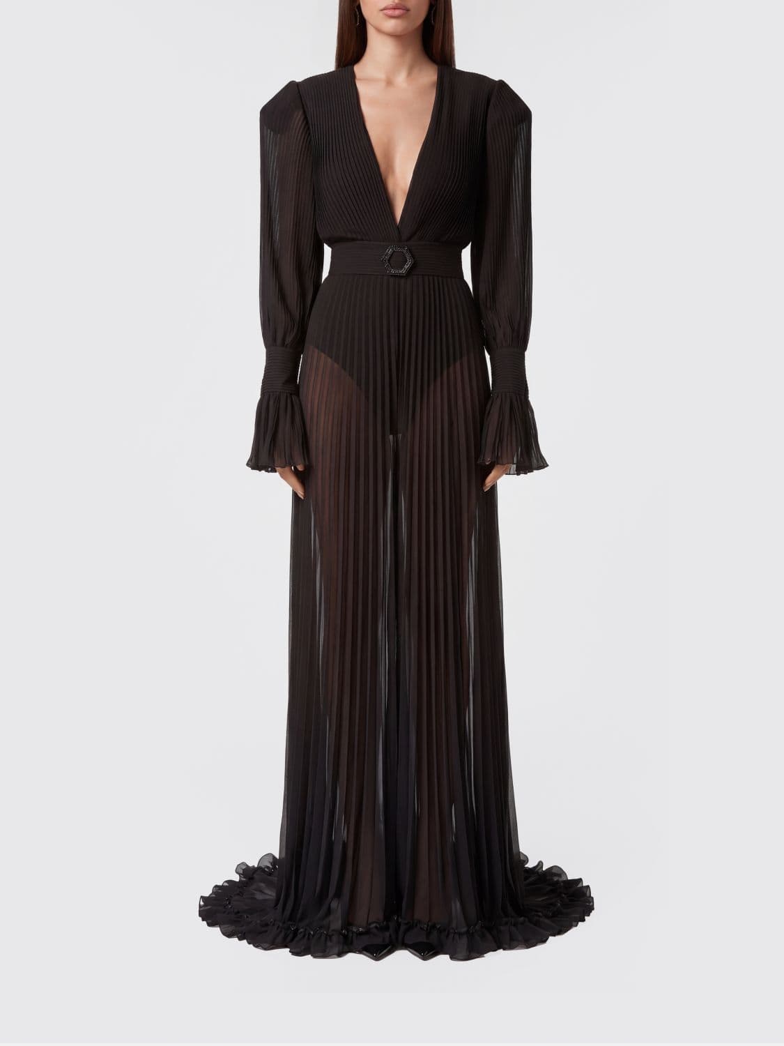 Philipp Plein Crêpe Pleated Dress