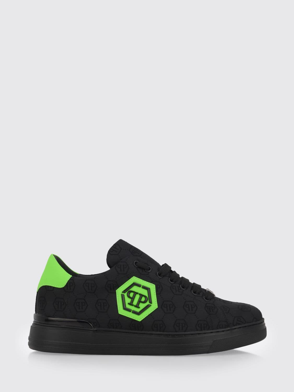 Philipp Plein Fabric Sneakers with Hexagon Jacquard