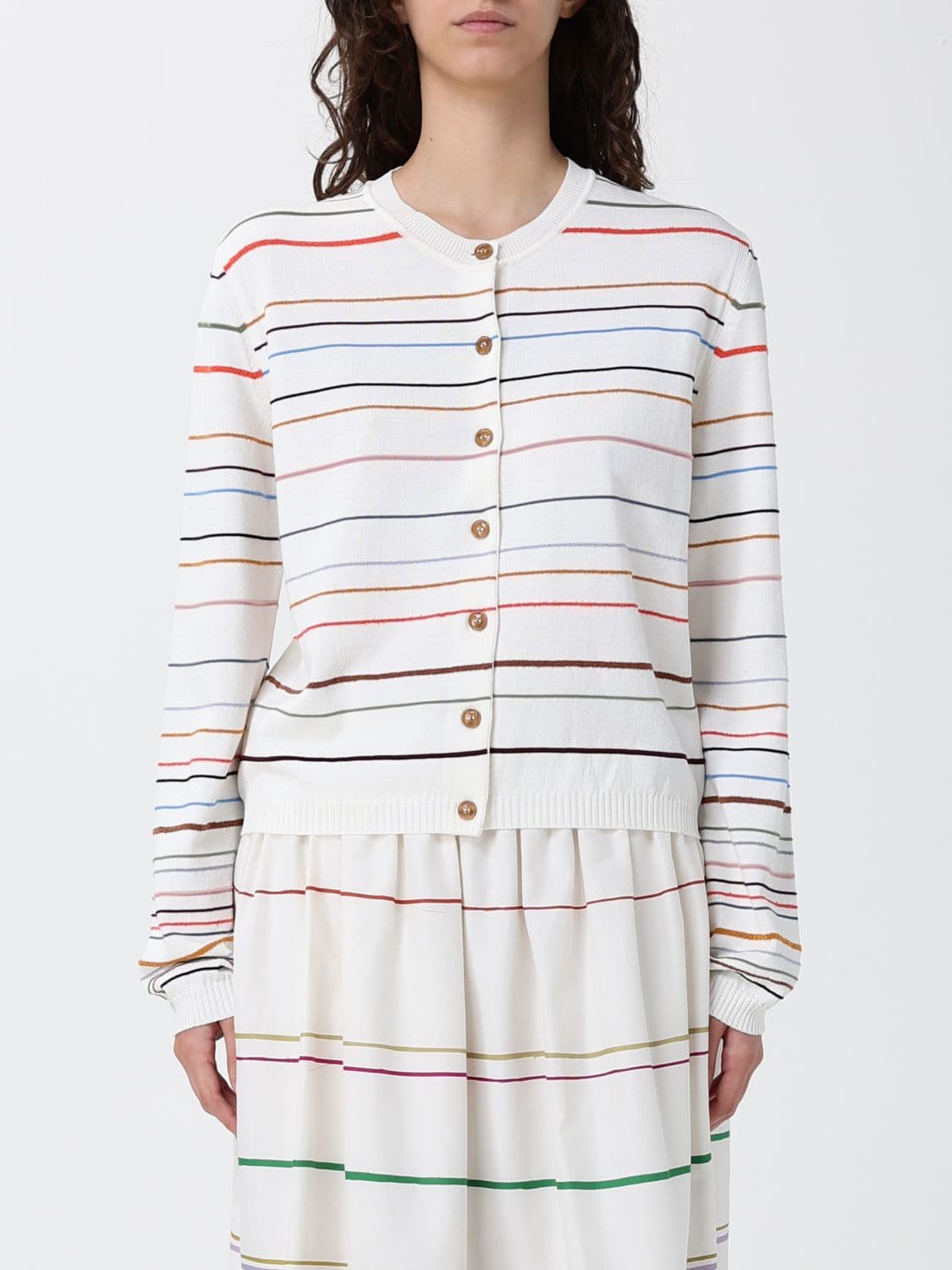 Paul Smith Multicolor Striped Cotton Cardigan