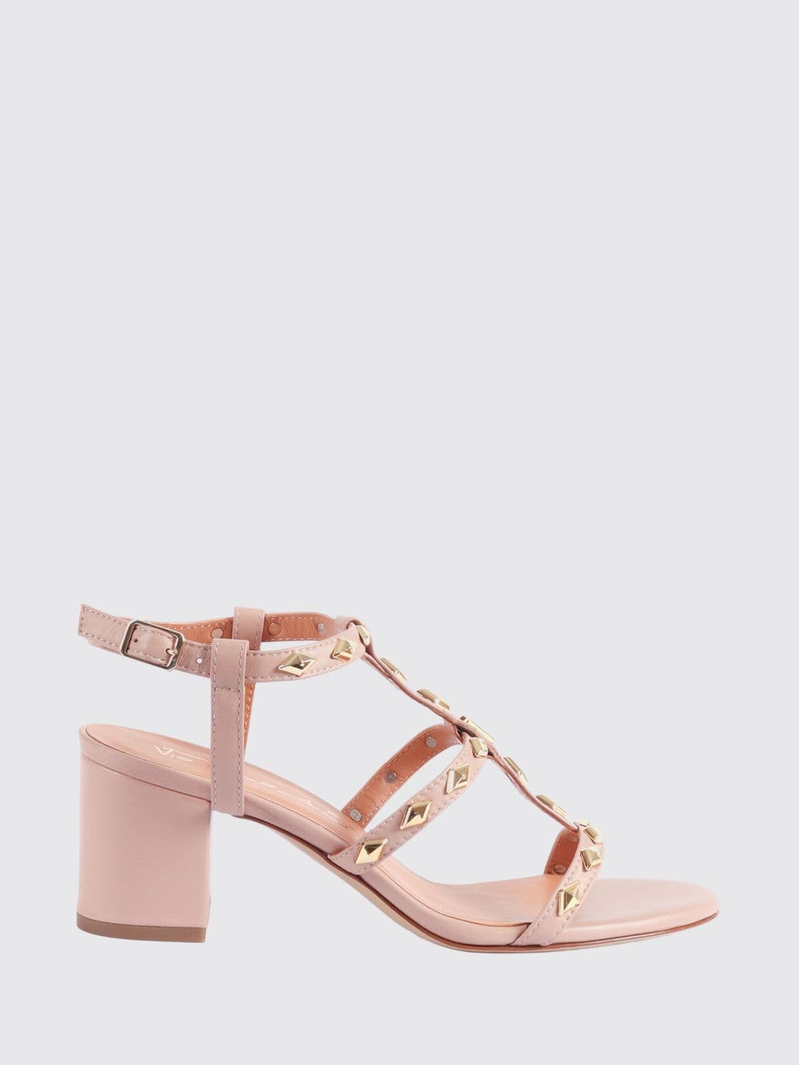 Via Roma 15 Leather Sandals with Studs