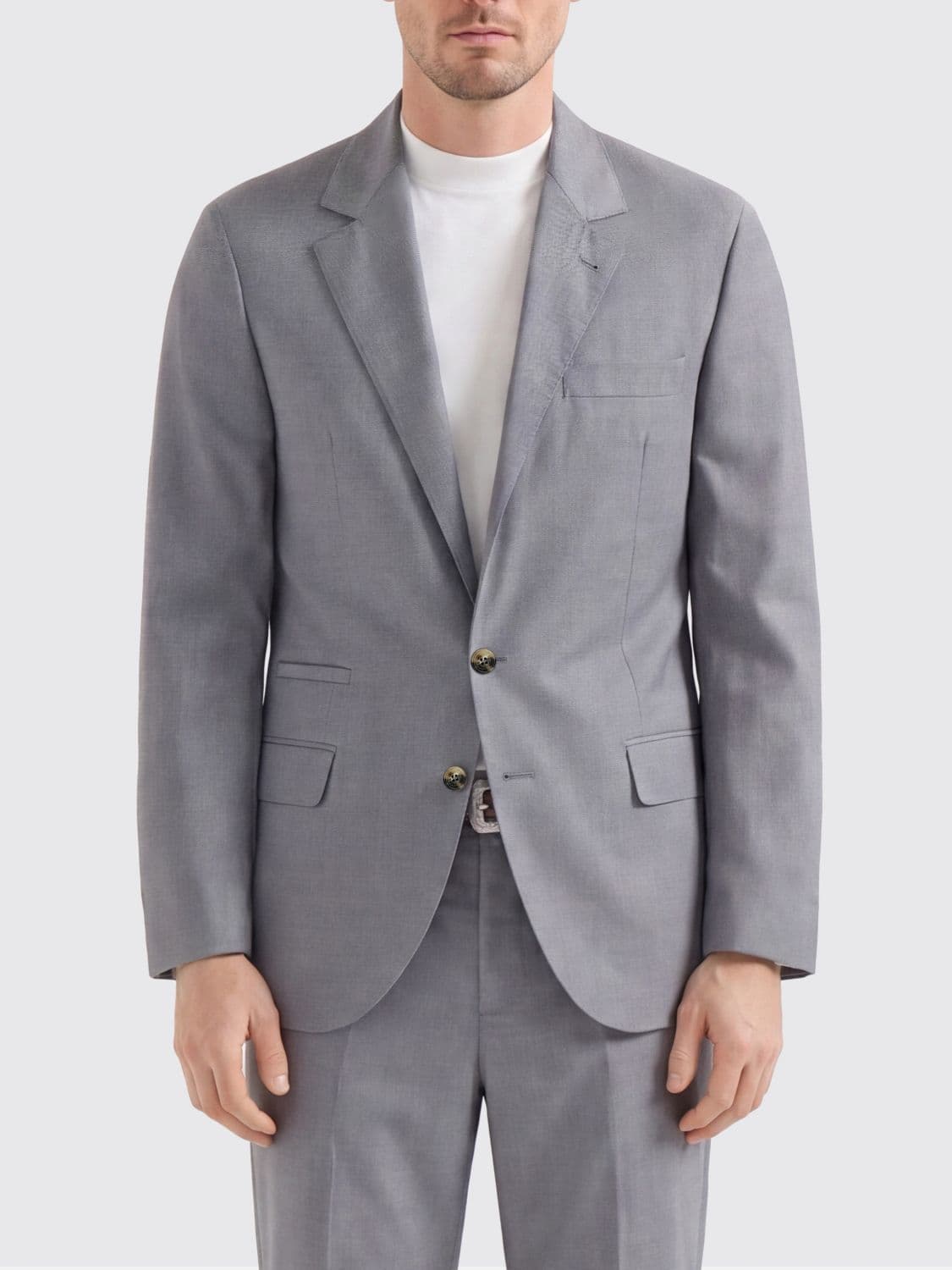 Brunello Cucinelli Virgin Wool and Silk Single-Breasted Blazer